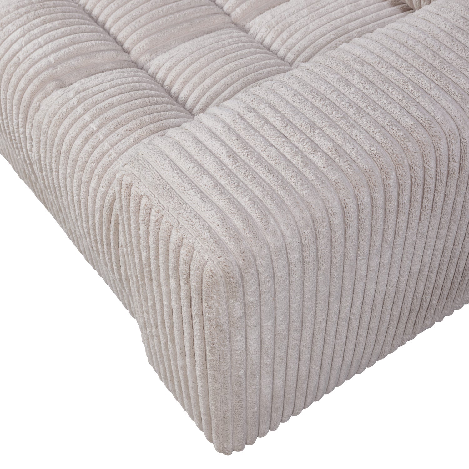 Sofa loveseat TWEEDE AFSPRAAK crème ribfluweel