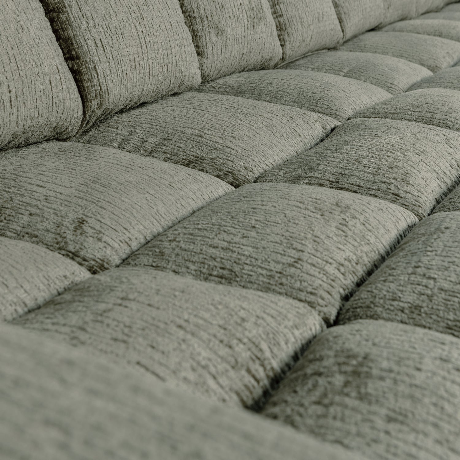 Rechthoekige hoekbank SECOND DATE - FROST fluweel