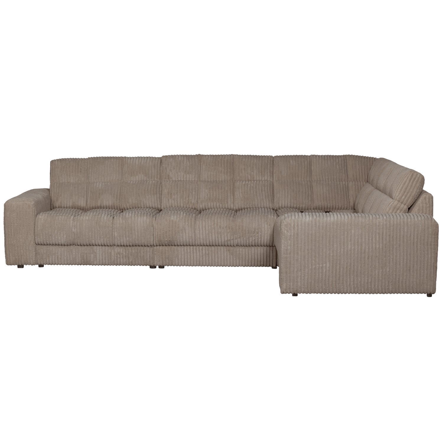 Rechthoekige hoekbank SECOND DATE bruin corduroy