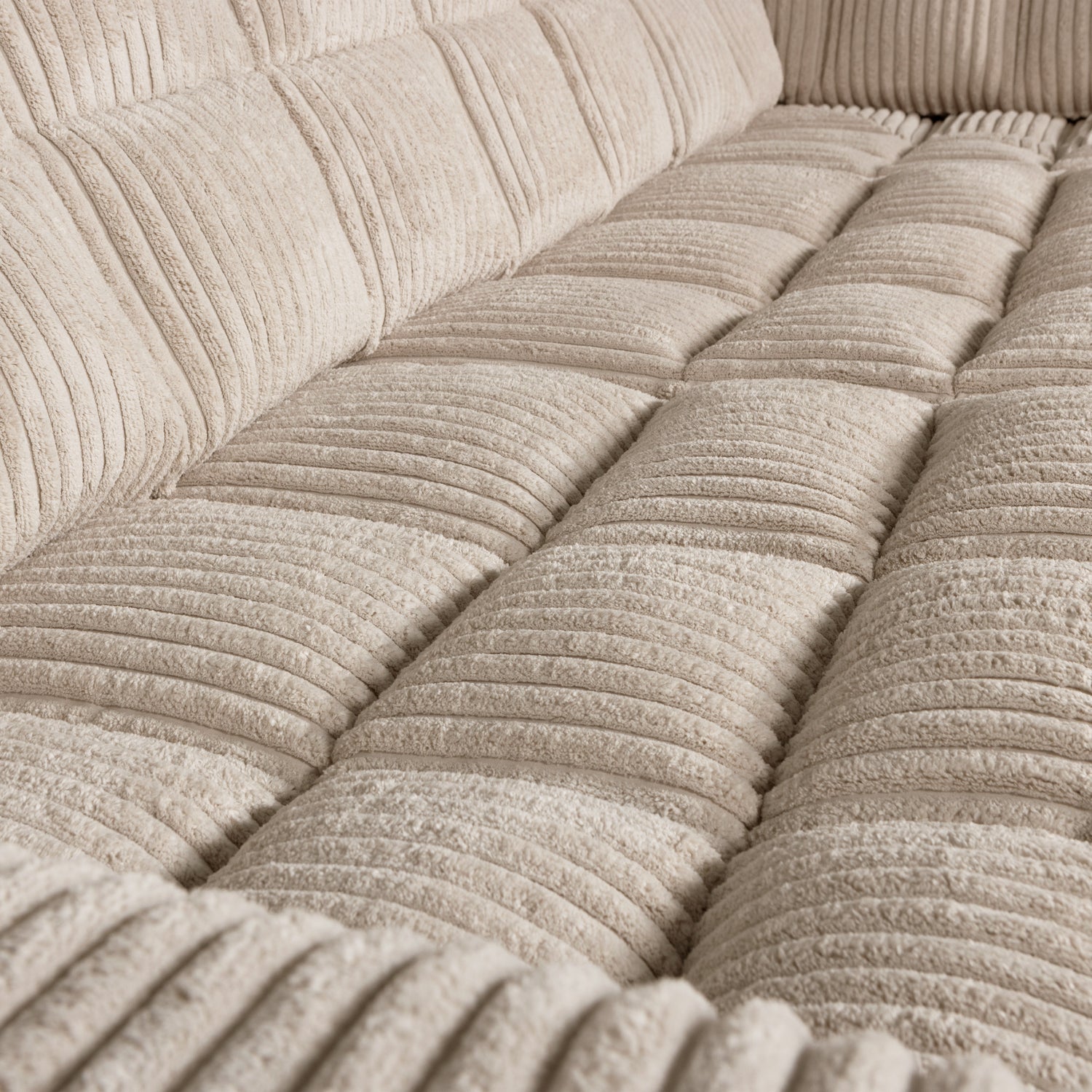 Sofa mit rechter Ecke SECOND DATE beige Cord