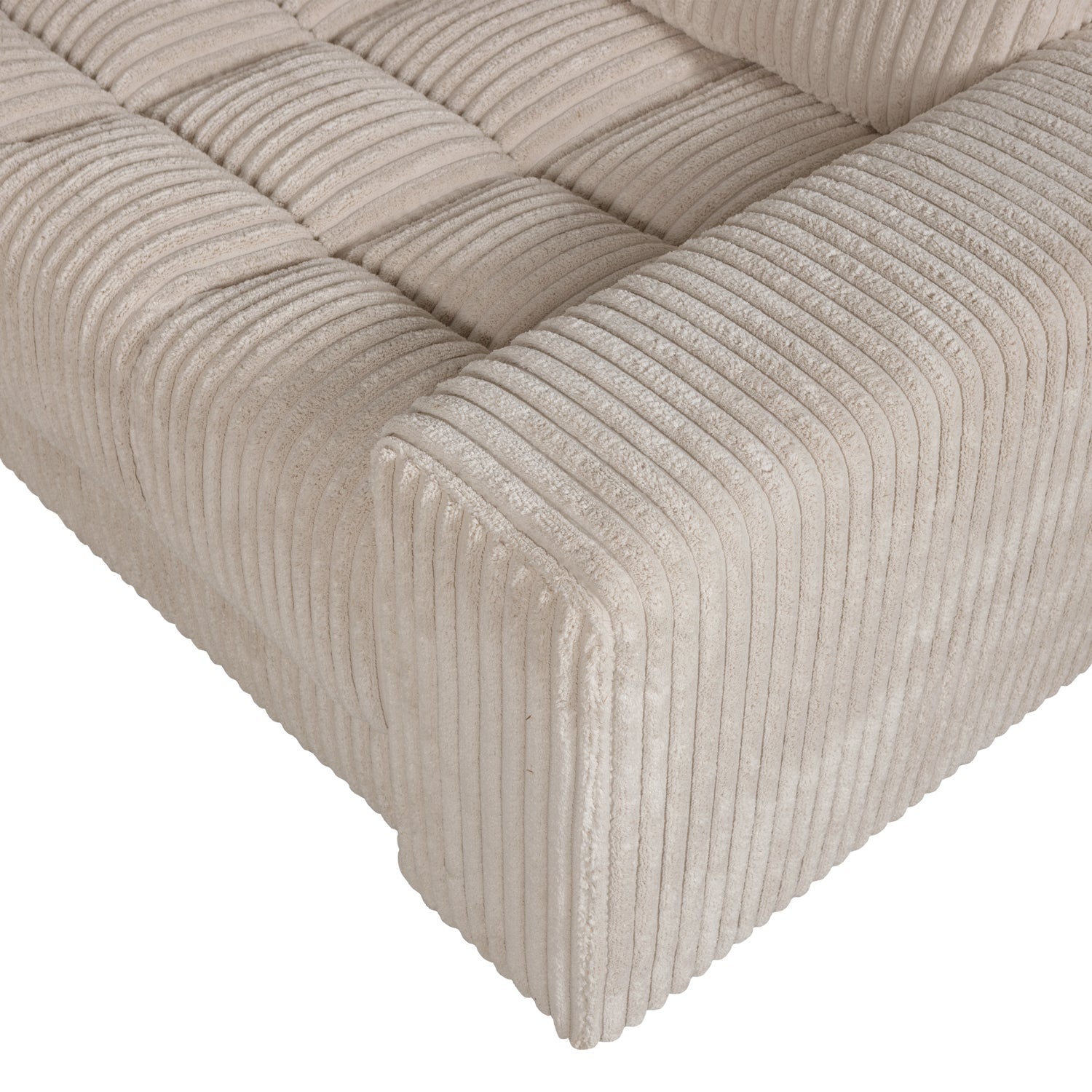 Sofa mit rechter Ecke SECOND DATE beige Cord