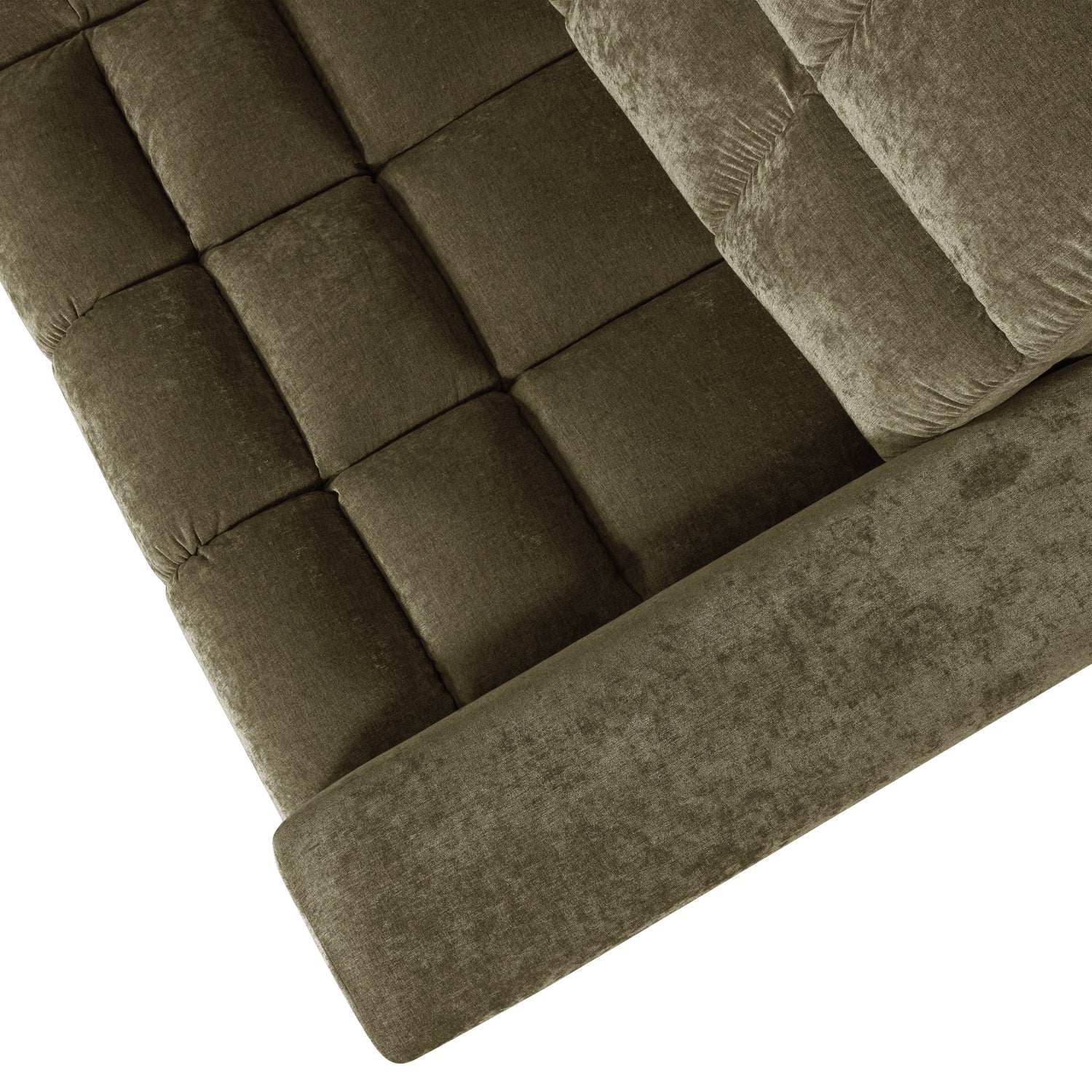 Right-facing corner sofa SECOND DATE green