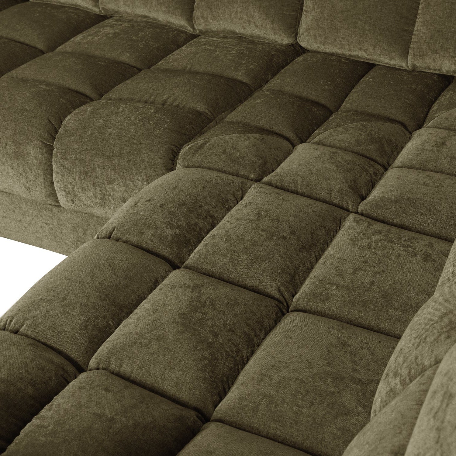 Right-facing corner sofa SECOND DATE green