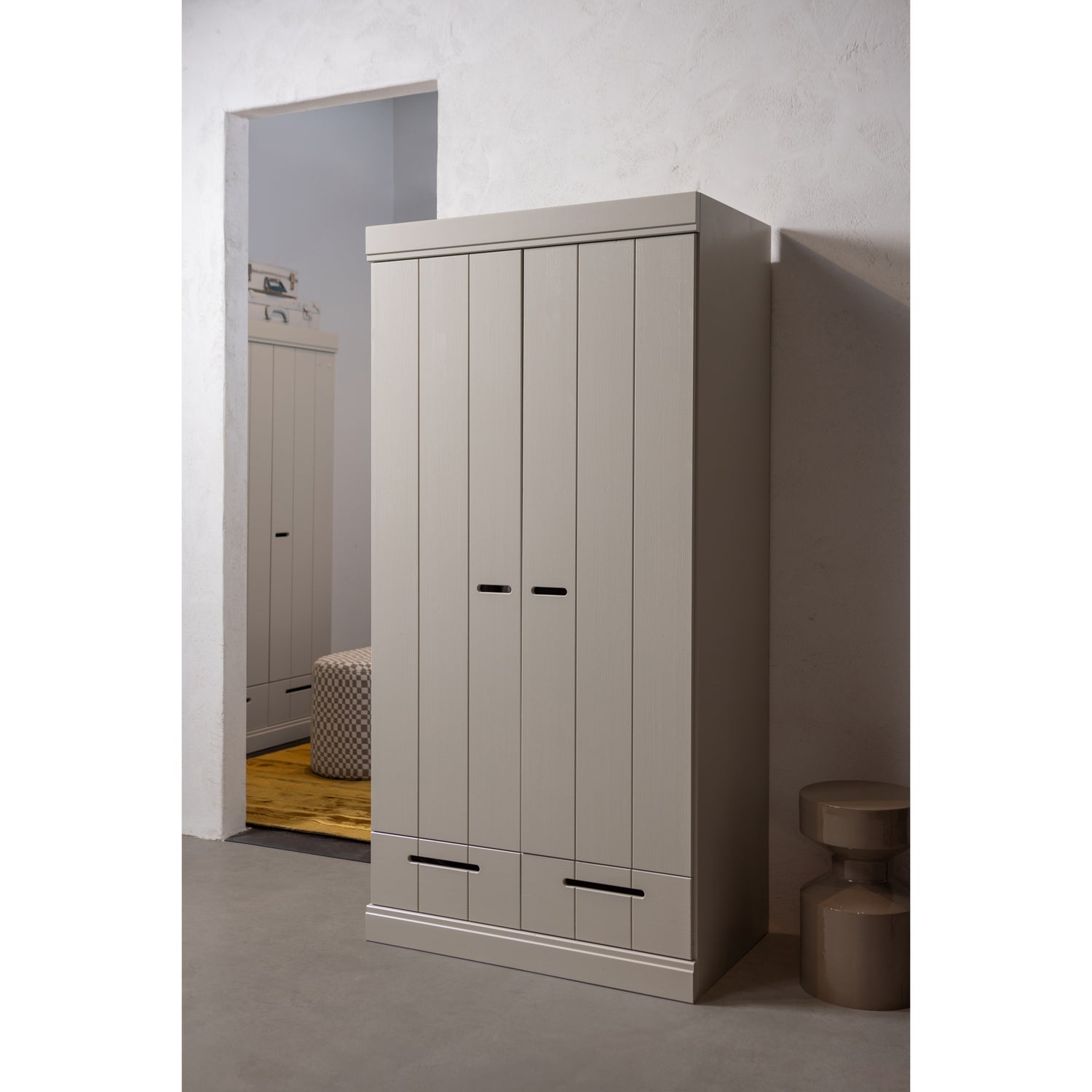 2-deurs kast CONNECT zandkleurig