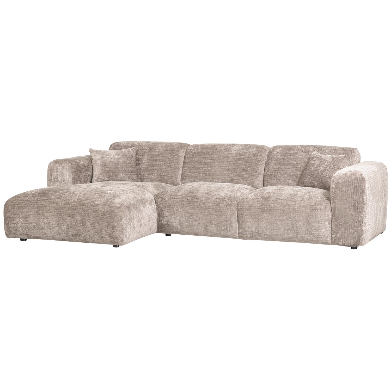 Left-facing modular CLOUD corner sofa in beige