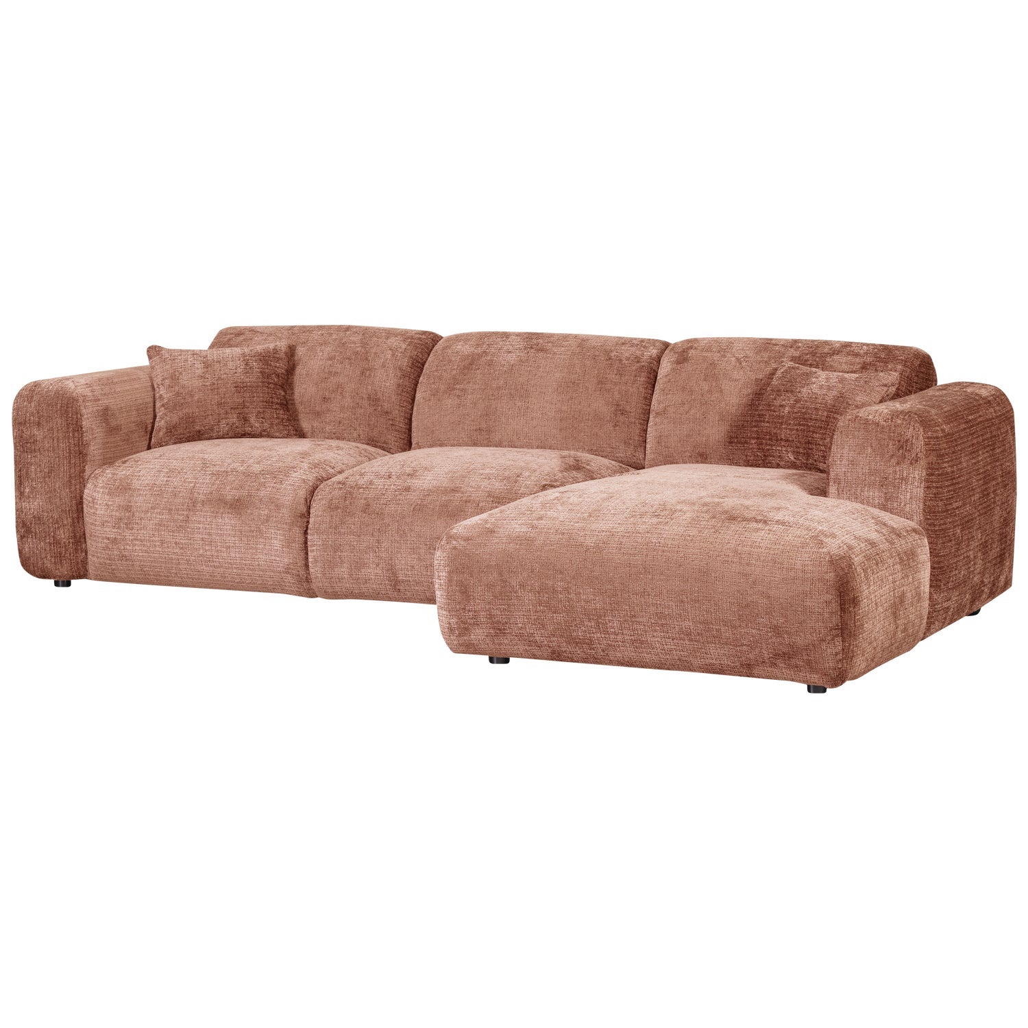 Modularer rechteckiger CLOUD Ecksofa in Terrakotta