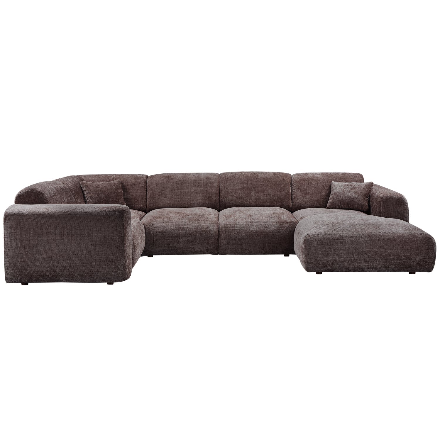 Panorama-Ecksofa links CLOUD braun