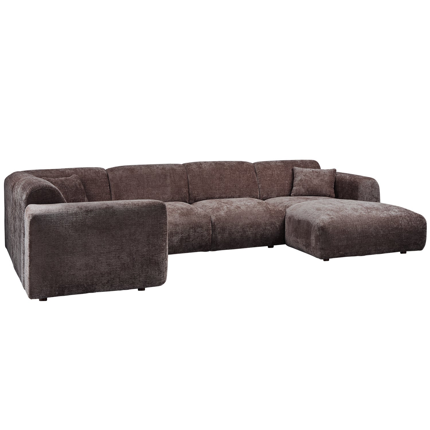 Panorama-Ecksofa links CLOUD braun