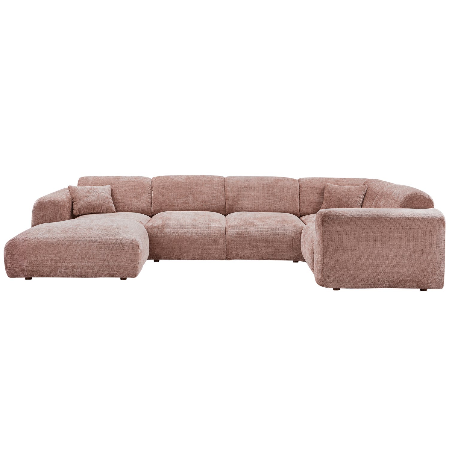 Panorama-Ecksofa rechts CLOUD rosa