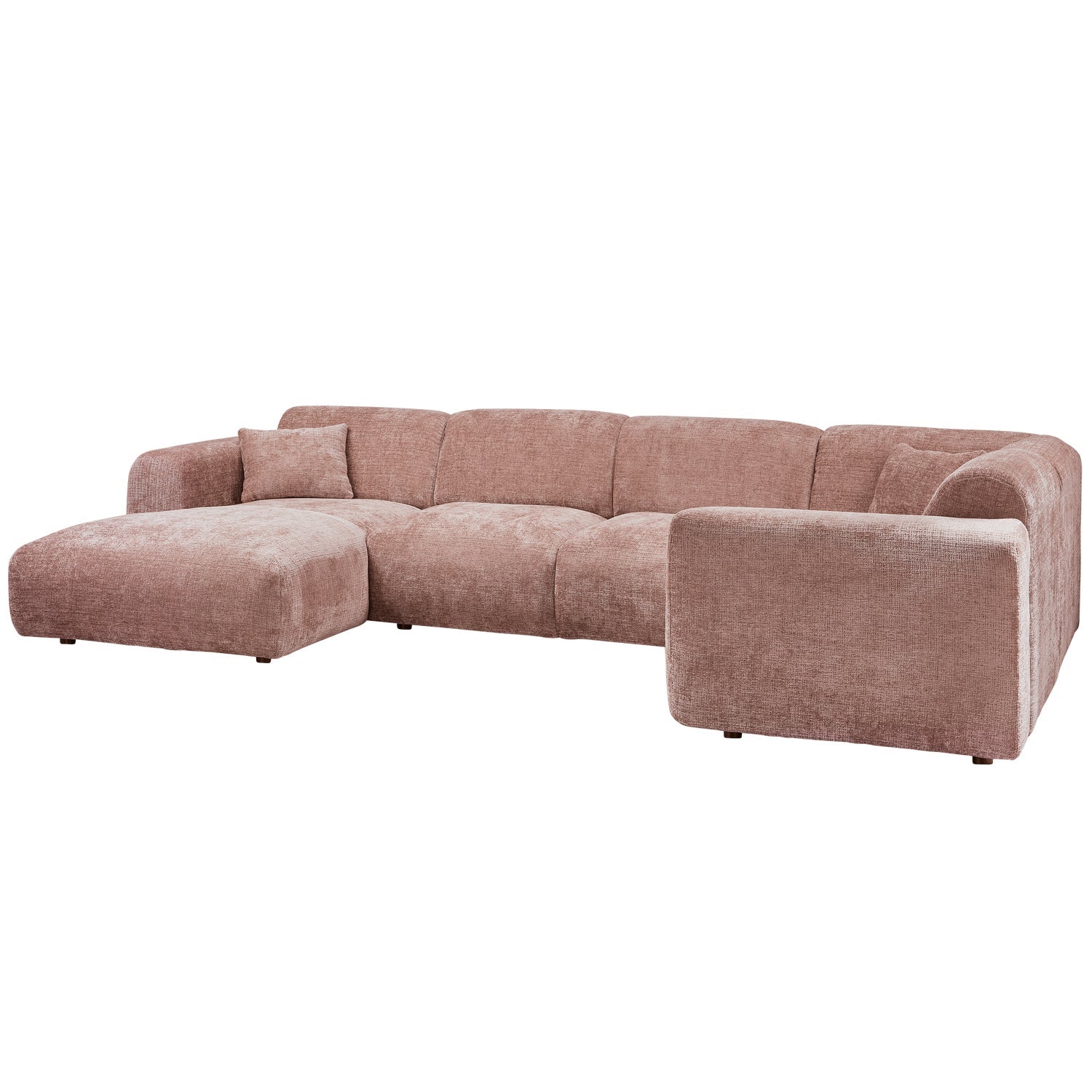 Panorama-Ecksofa rechts CLOUD rosa