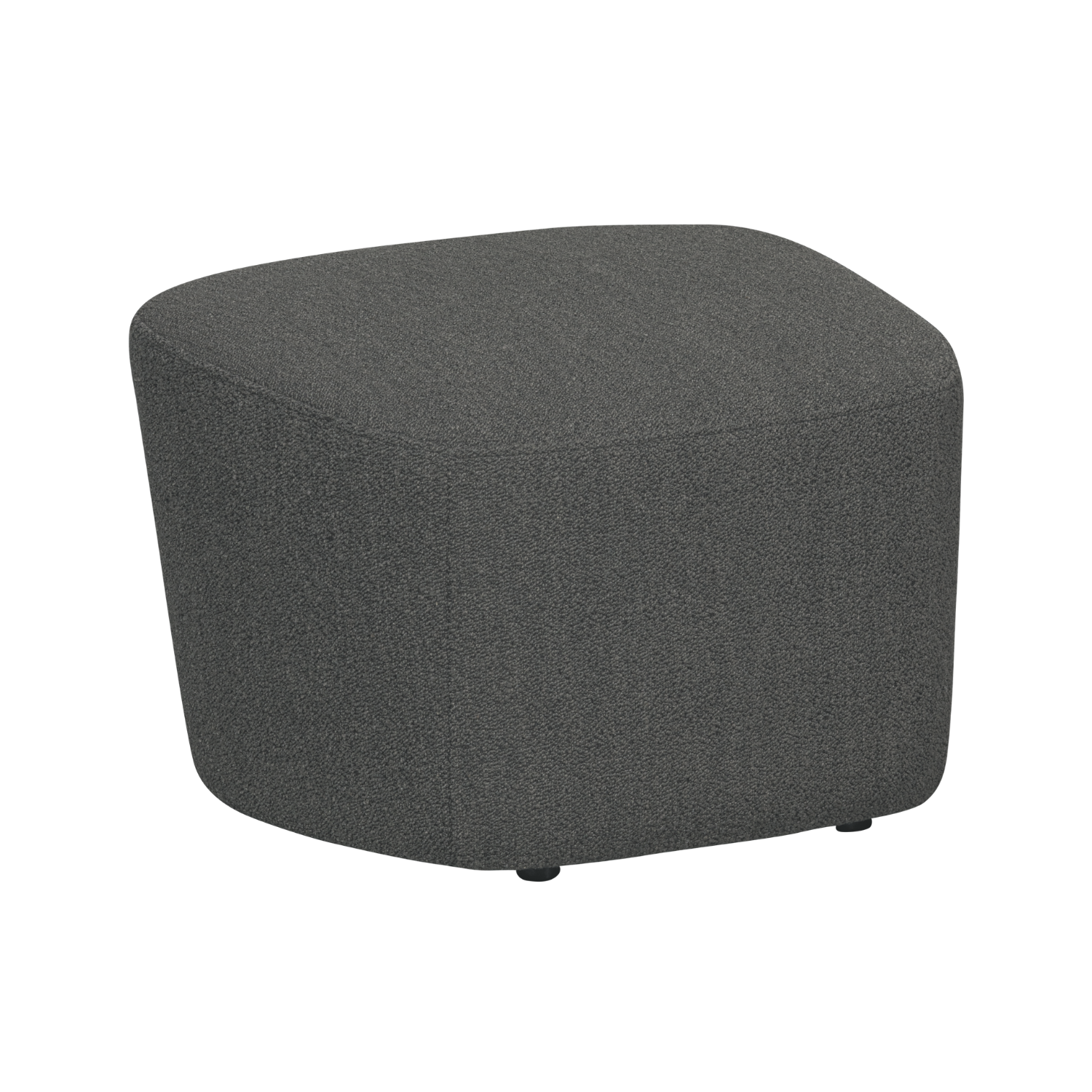 Puf LOFTY ciemnoszary bouclé – Woood
