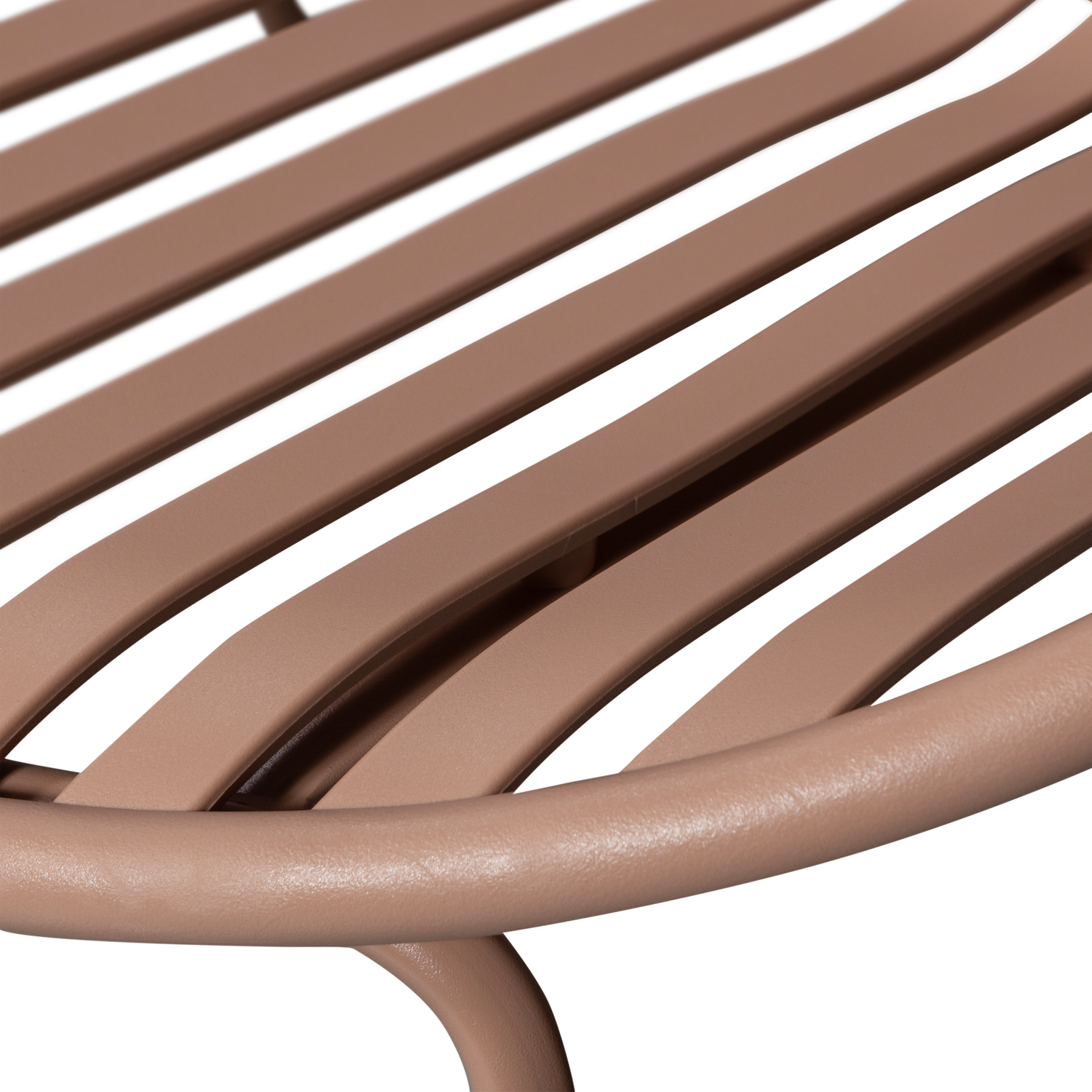 Garden Armchair with Footrest BRUCE Salmon