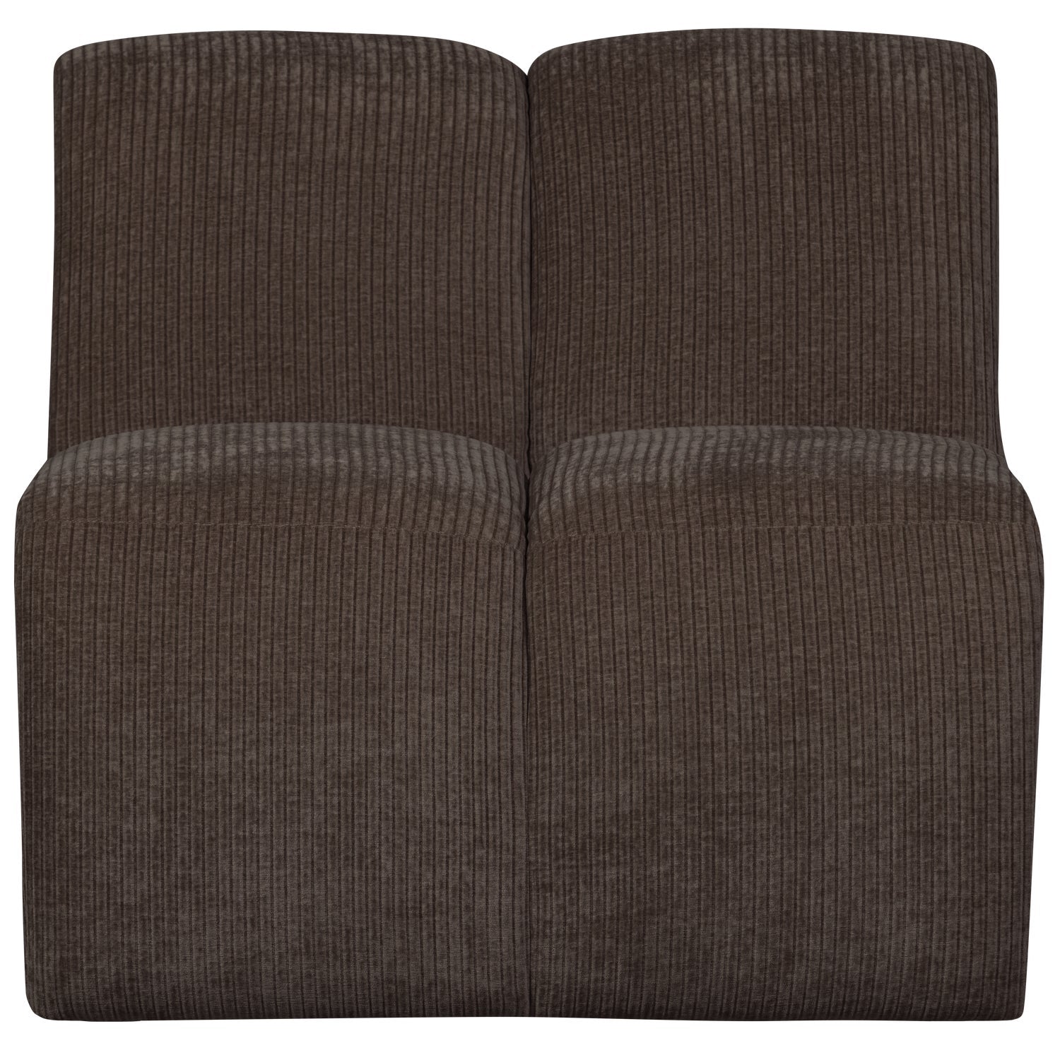 MOJO modular sofa - single seat element in dark brown corduroy