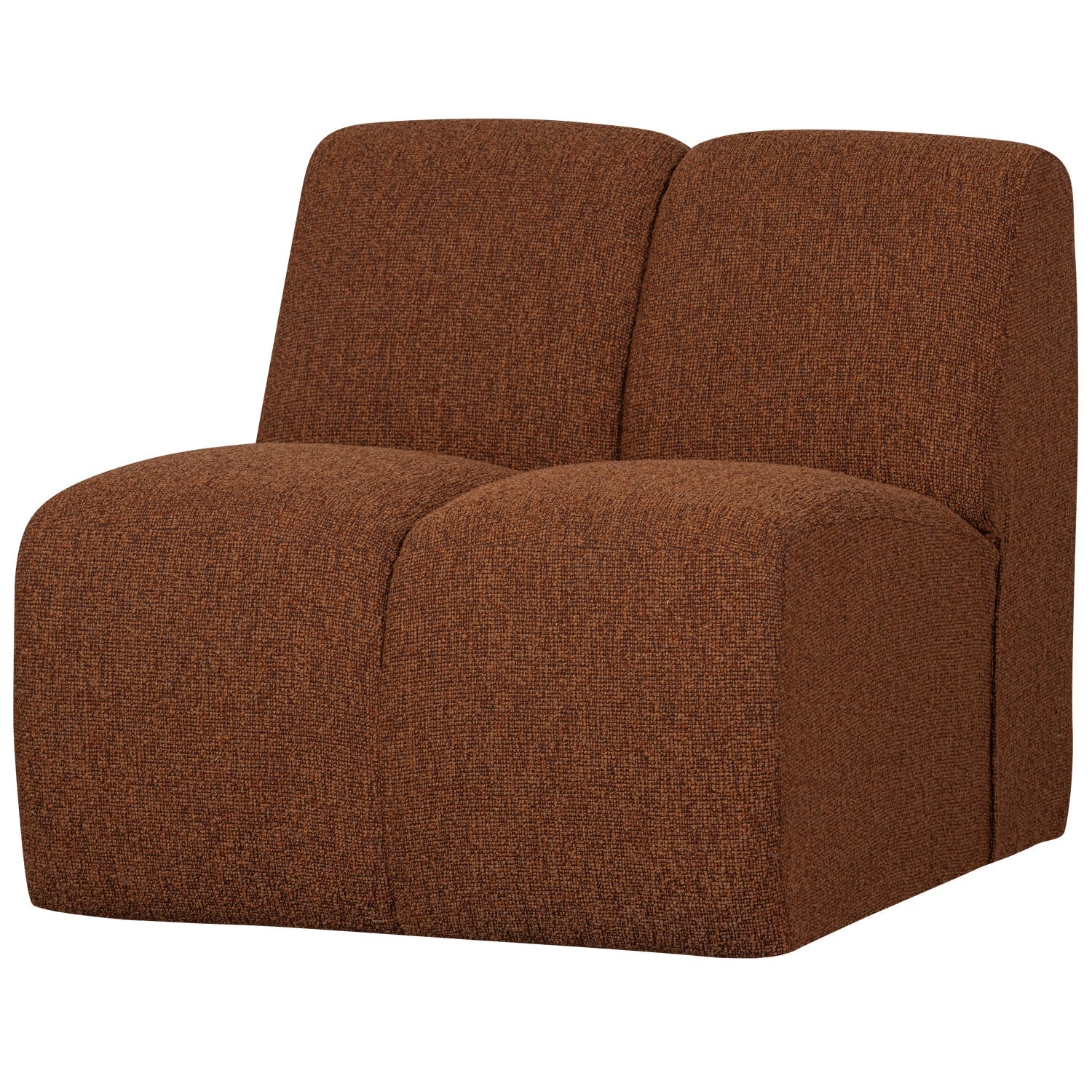 Modulares Sofa MOJO - 1-sitziges Element in braunem Bouclé
