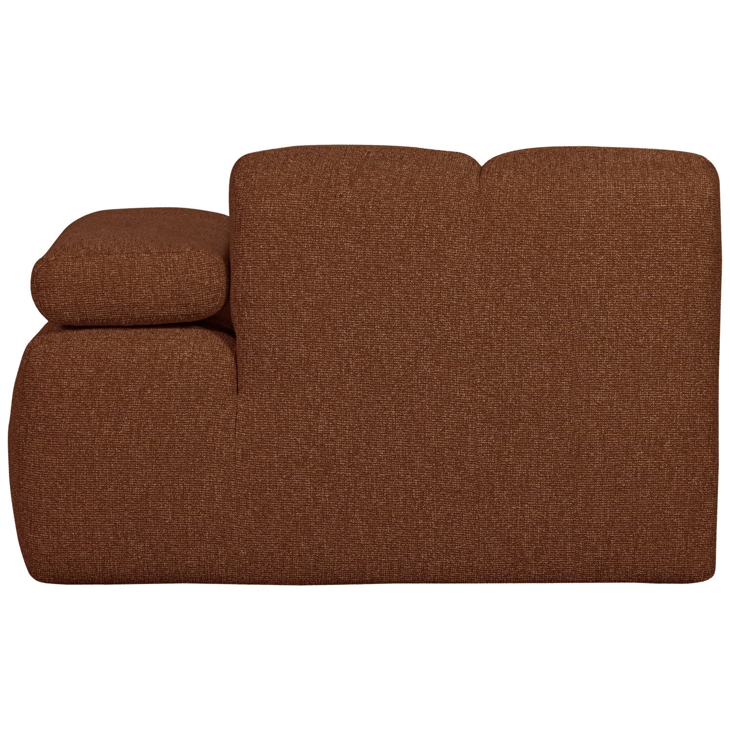 Modulares Sofa MOJO - rechte Element in braunem Bouclé