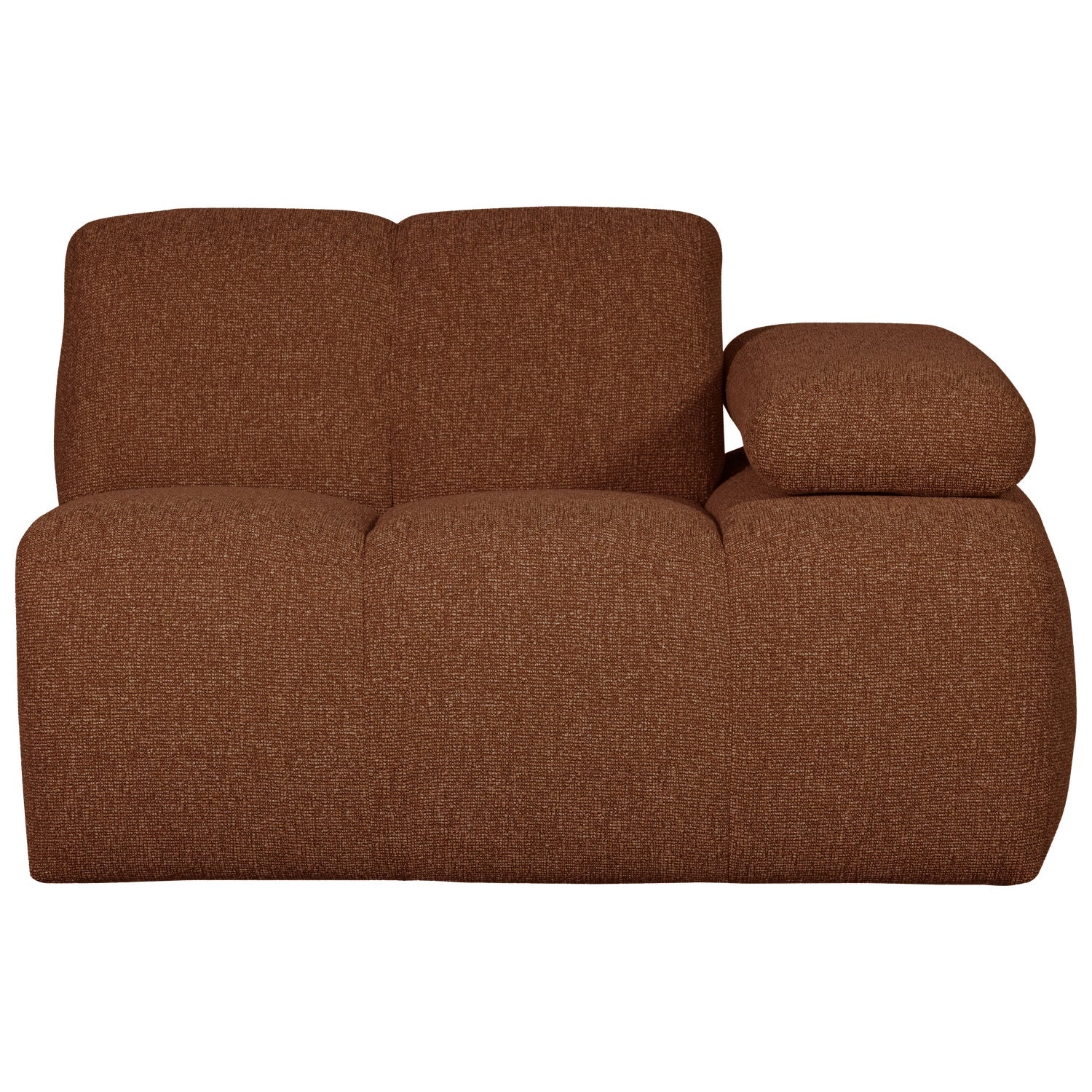 Modulares Sofa MOJO - rechte Element in braunem Bouclé