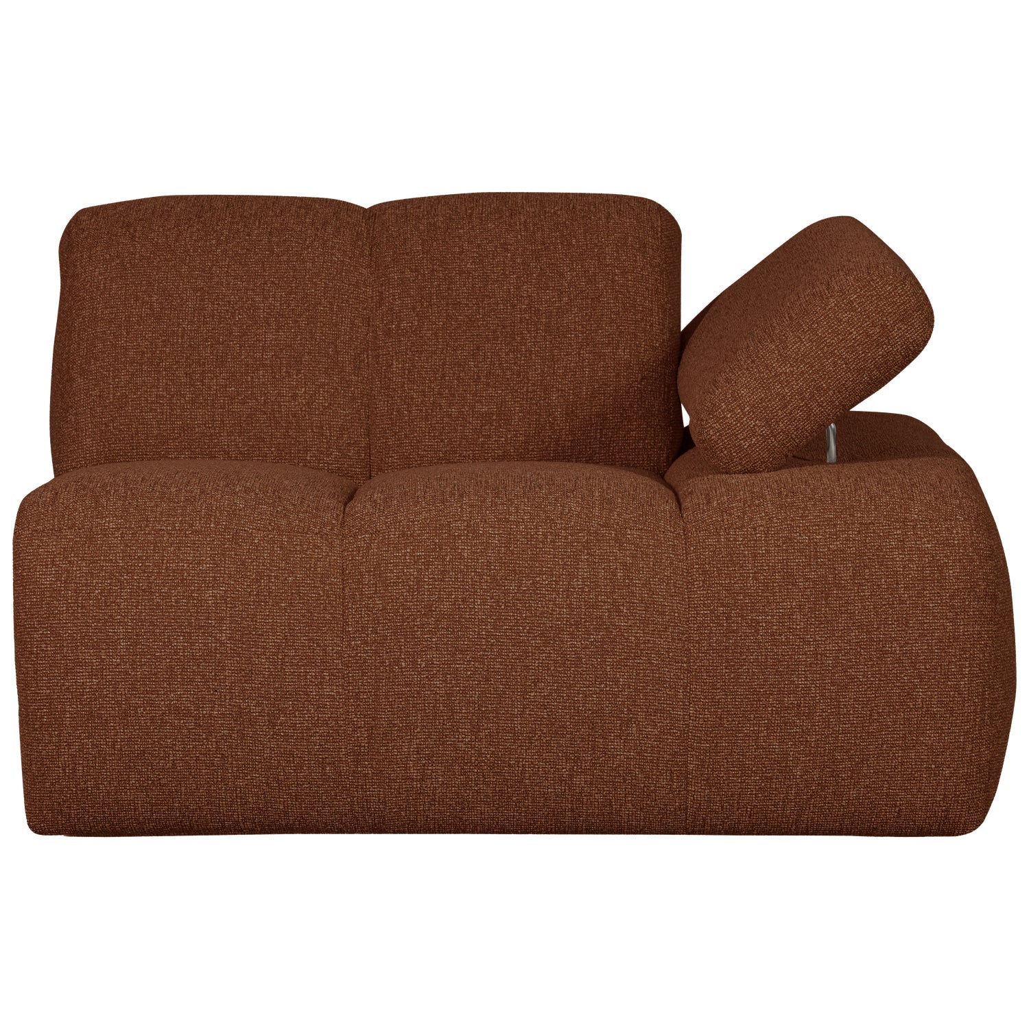 Modulares Sofa MOJO - rechte Element in braunem Bouclé