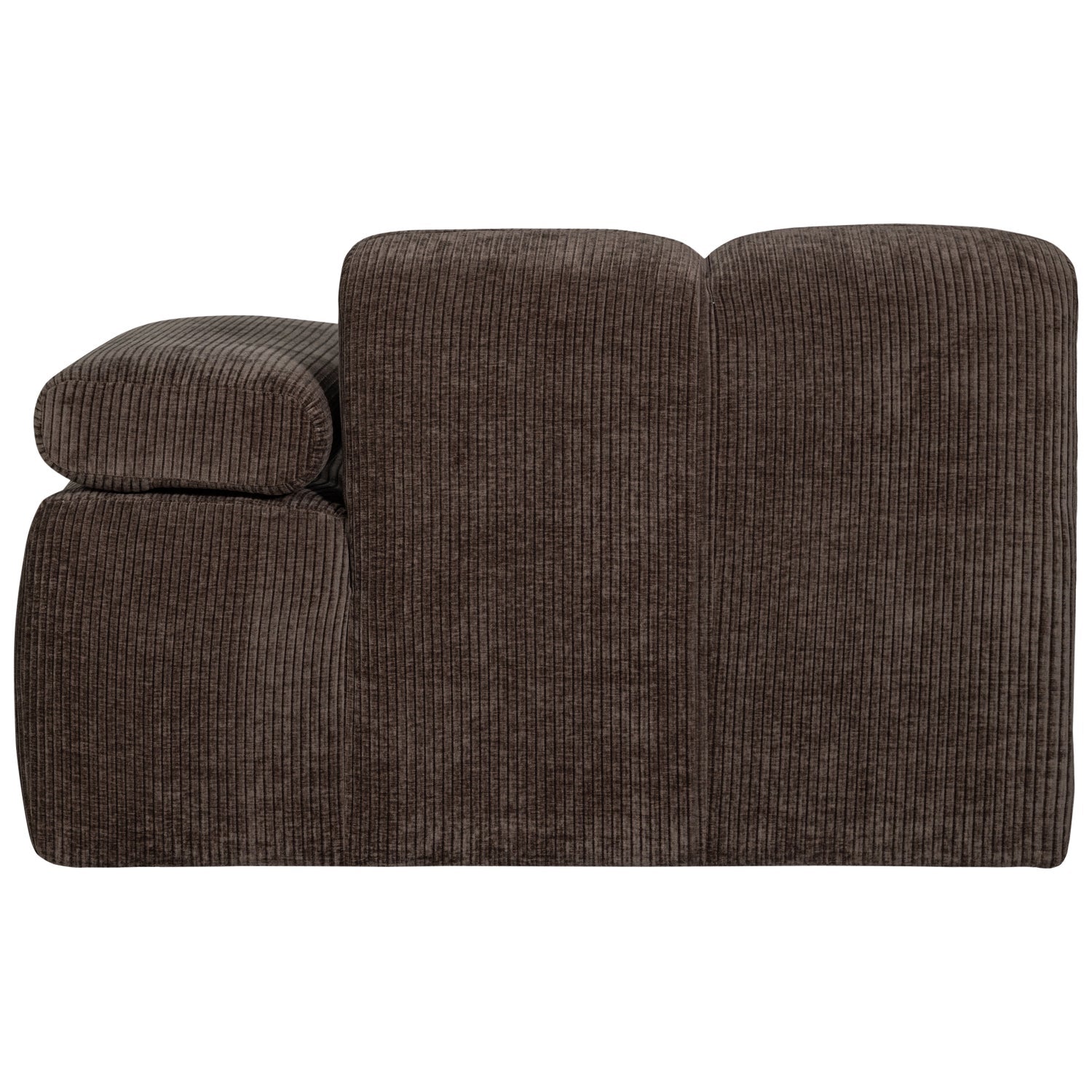 MOJO modular sofa - right-side element dark brown corduroy