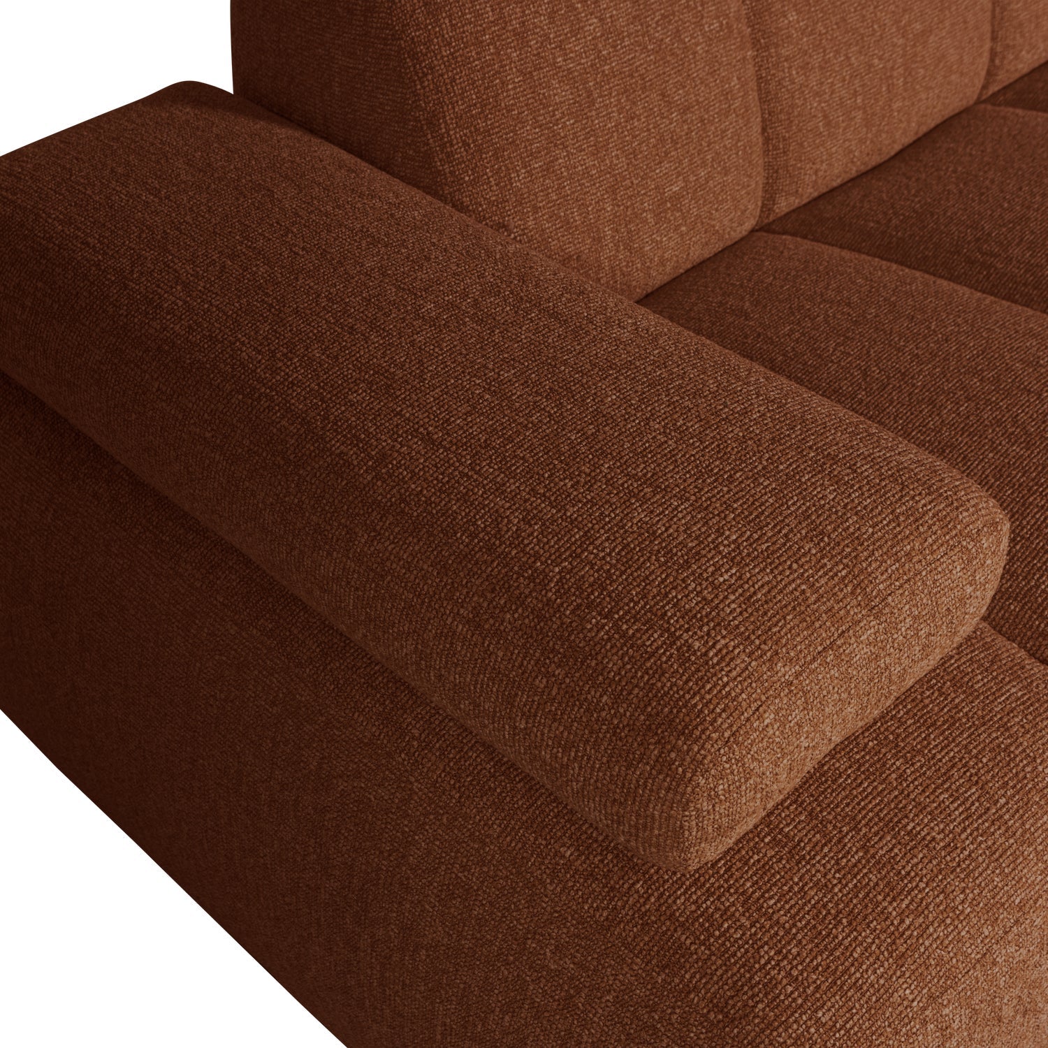 MOJO modular sofa - 1.5-seater left-sided brown bouclé element