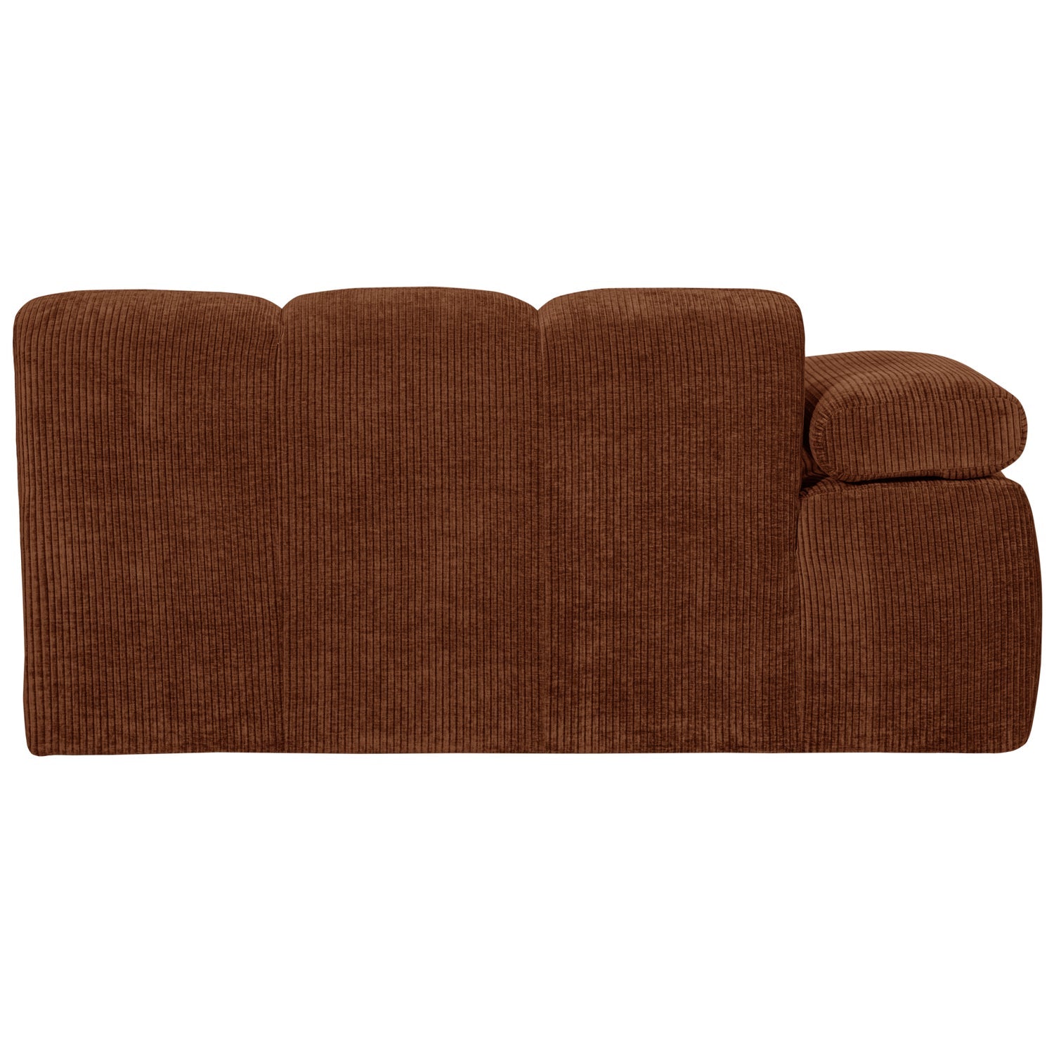 Modulares Sofa MOJO - 1,5-sitziges Element linksseitig braunes Cord