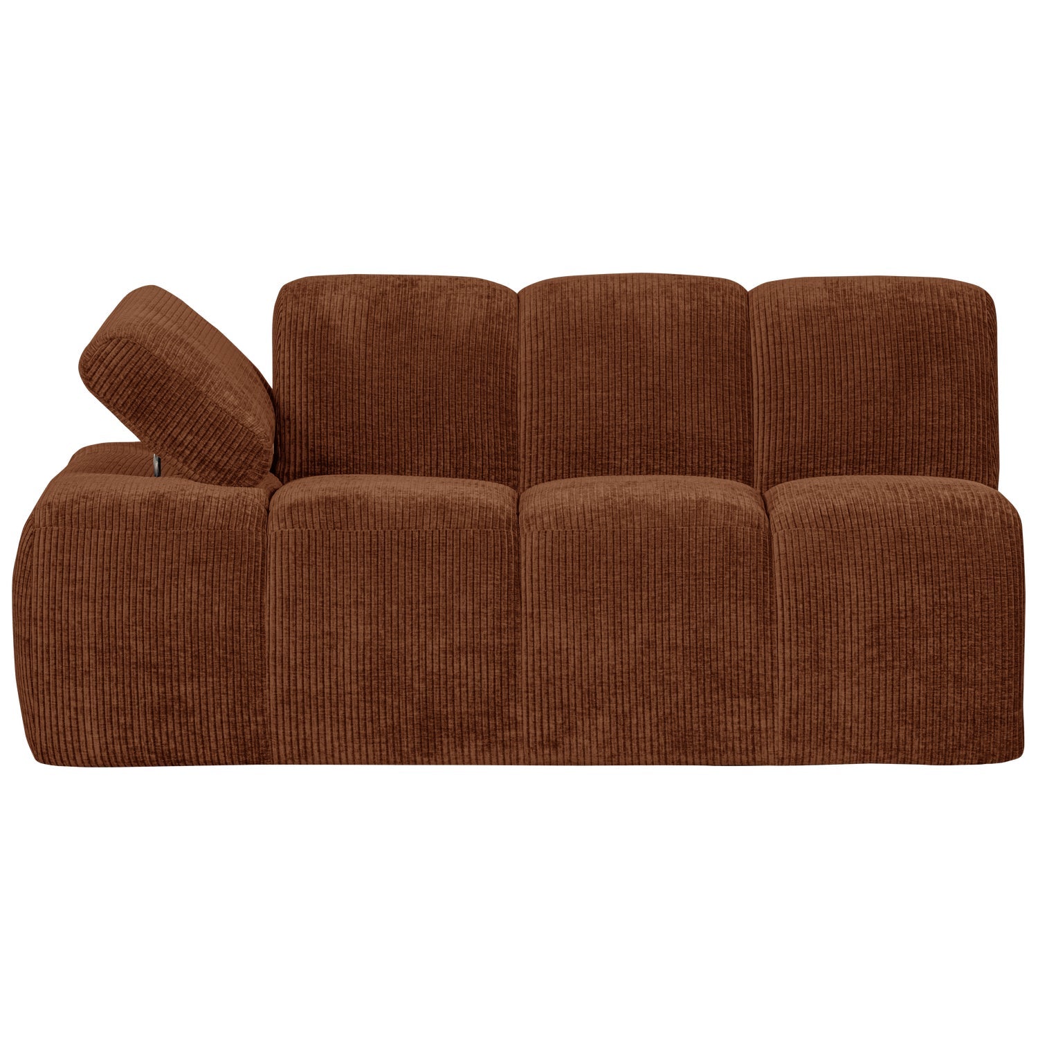 Modulares Sofa MOJO - 1,5-sitziges Element linksseitig braunes Cord