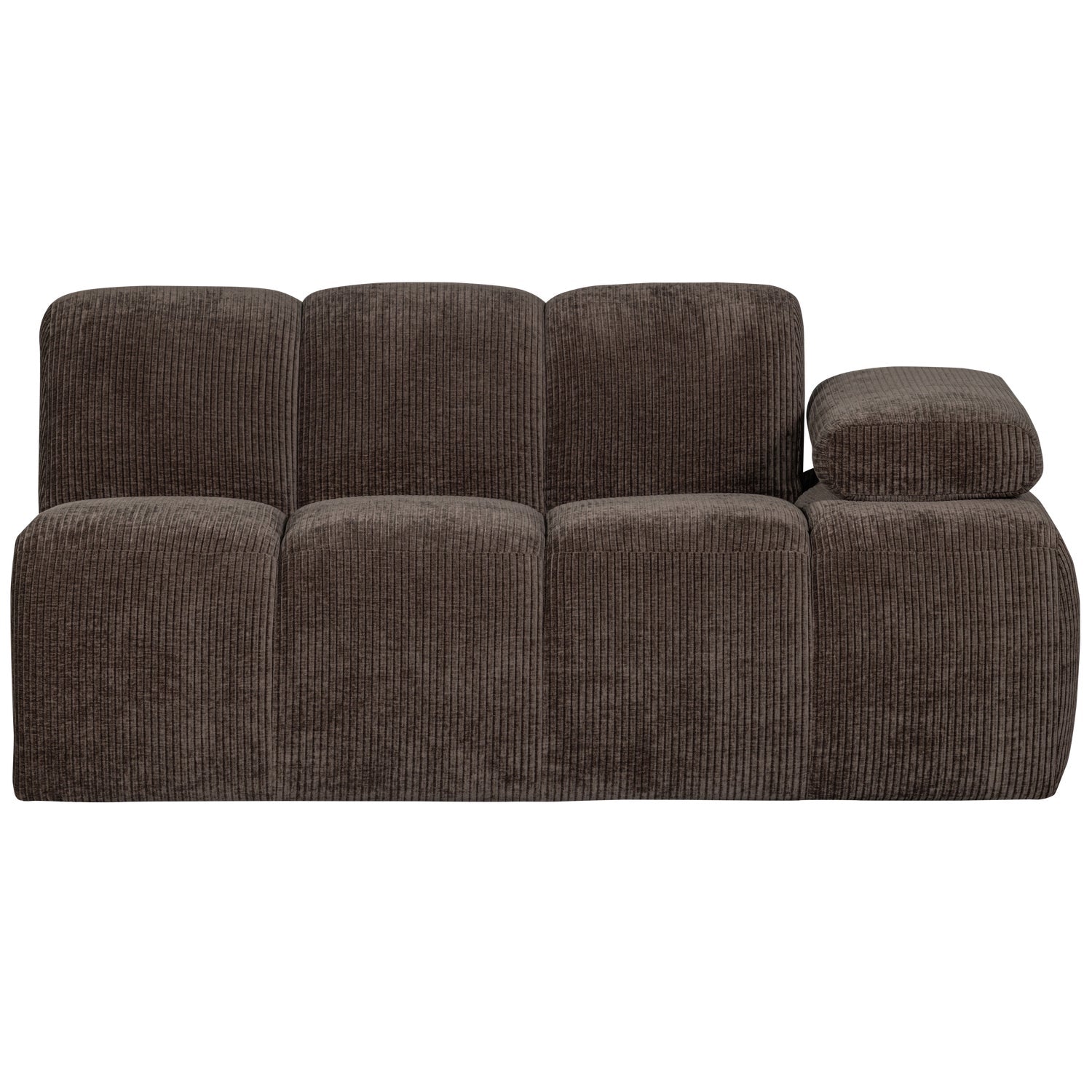 MOJO modular sofa - 1.5-seater right-hand dark brown corduroy element
