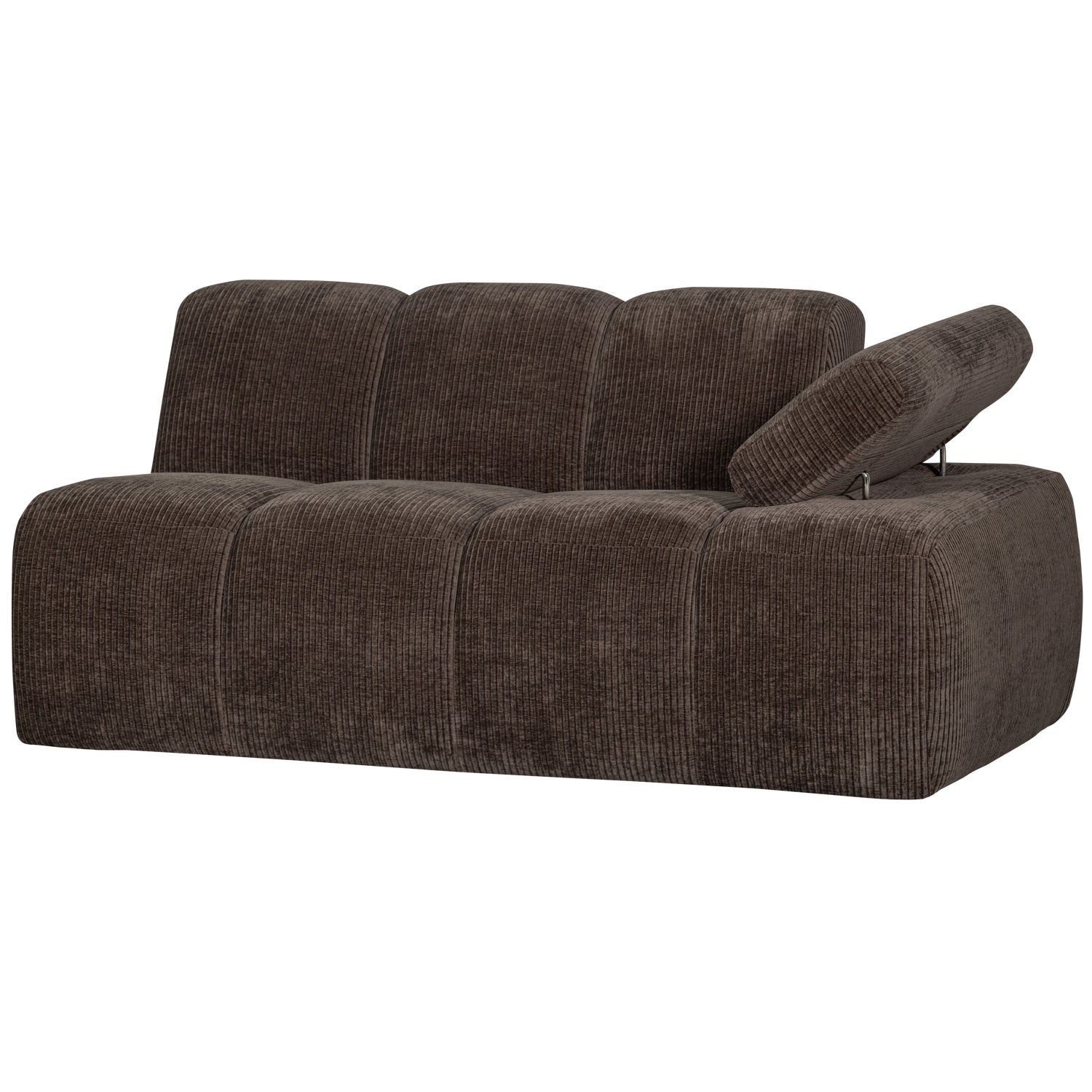 MOJO modular sofa - 1.5-seater right-hand dark brown corduroy element