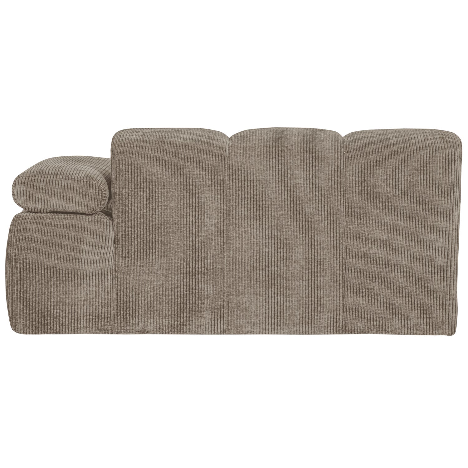 Modulares Sofa MOJO - 1,5-sitziges Element rechtsseitig in dunklem sandfarbenem Cord