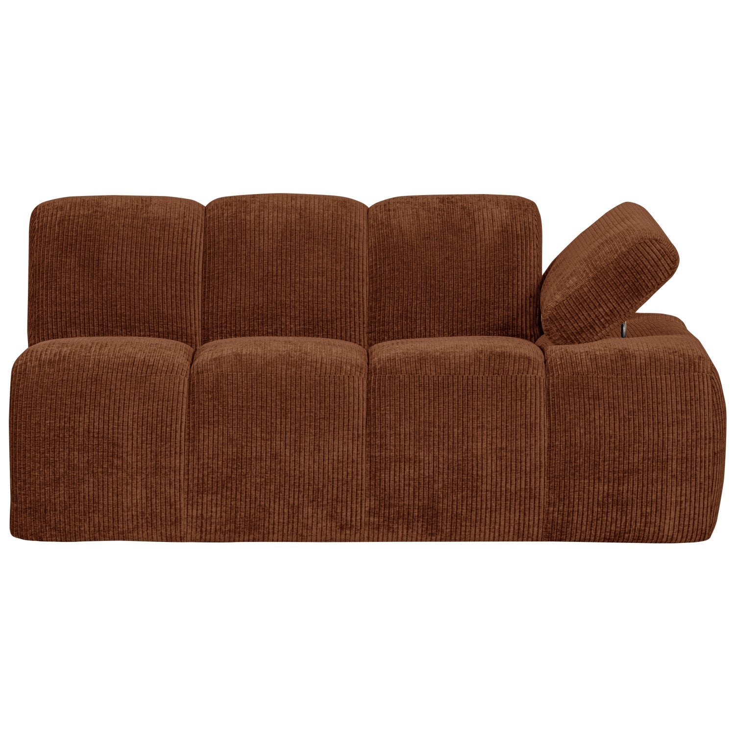 Modulares Sofa MOJO - 1,5-sitziges Element rechtsseitig braunes Cord