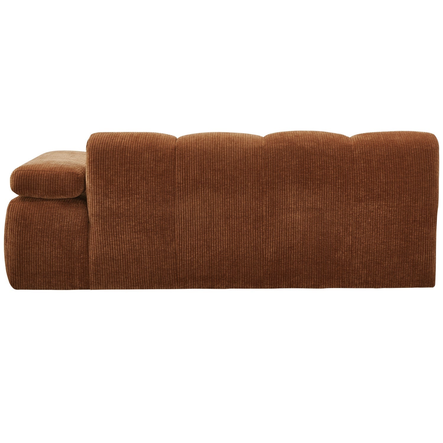 Modulsofa MOJO - 2-sitziges Element rechtsseitig braunes Cord
