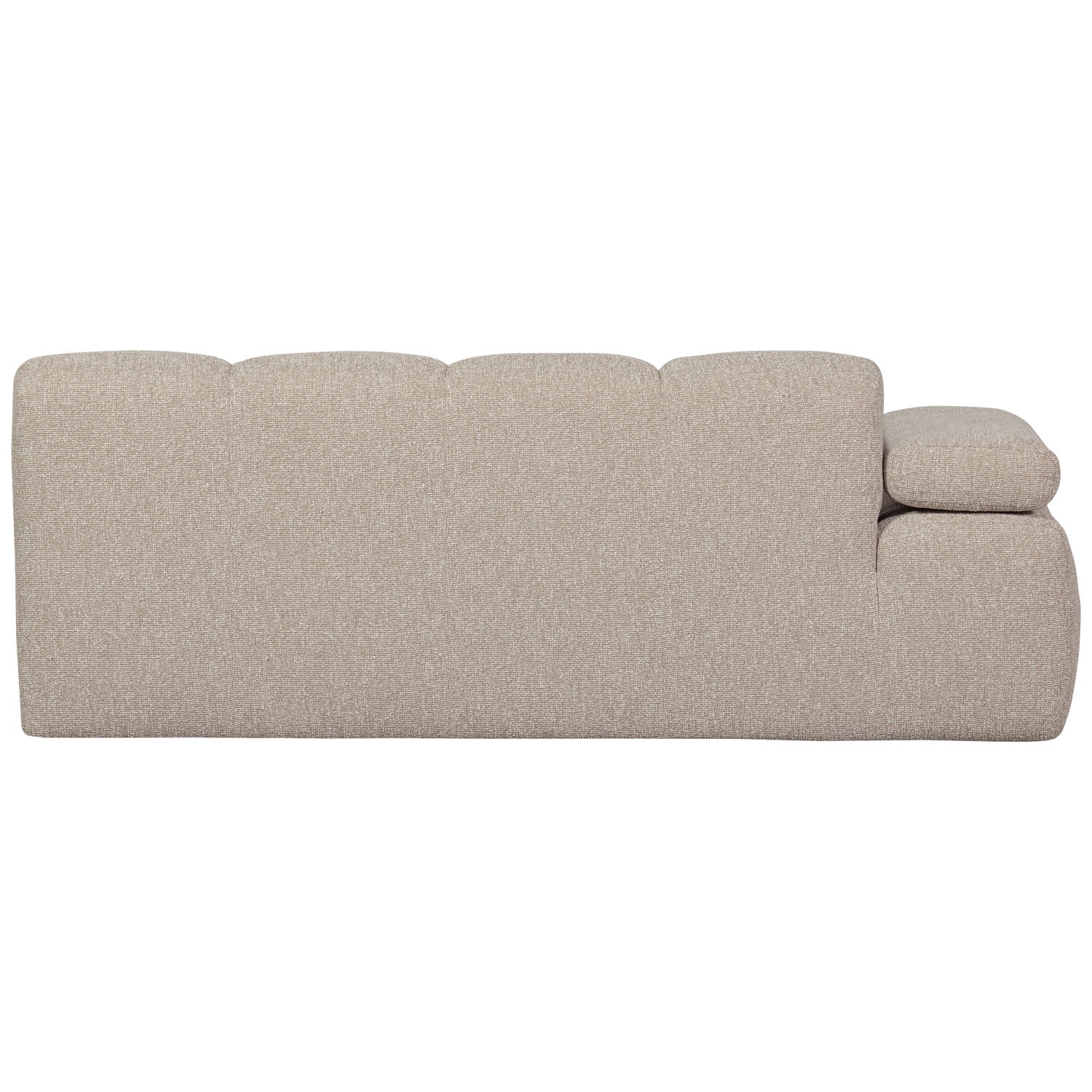 Modulares Sofa MOJO - 2-sitziges Element linksseitig in beigem Mélange Bouclé