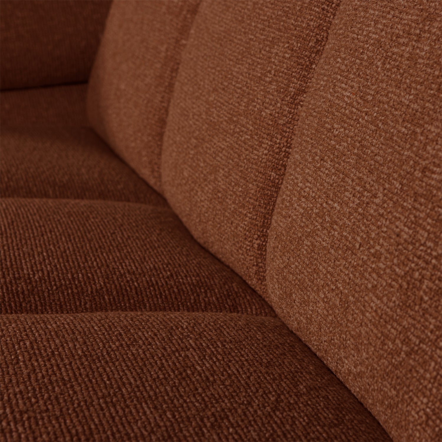 Modulaire bank MOJO - 2-zits element links ruw bruin bouclé