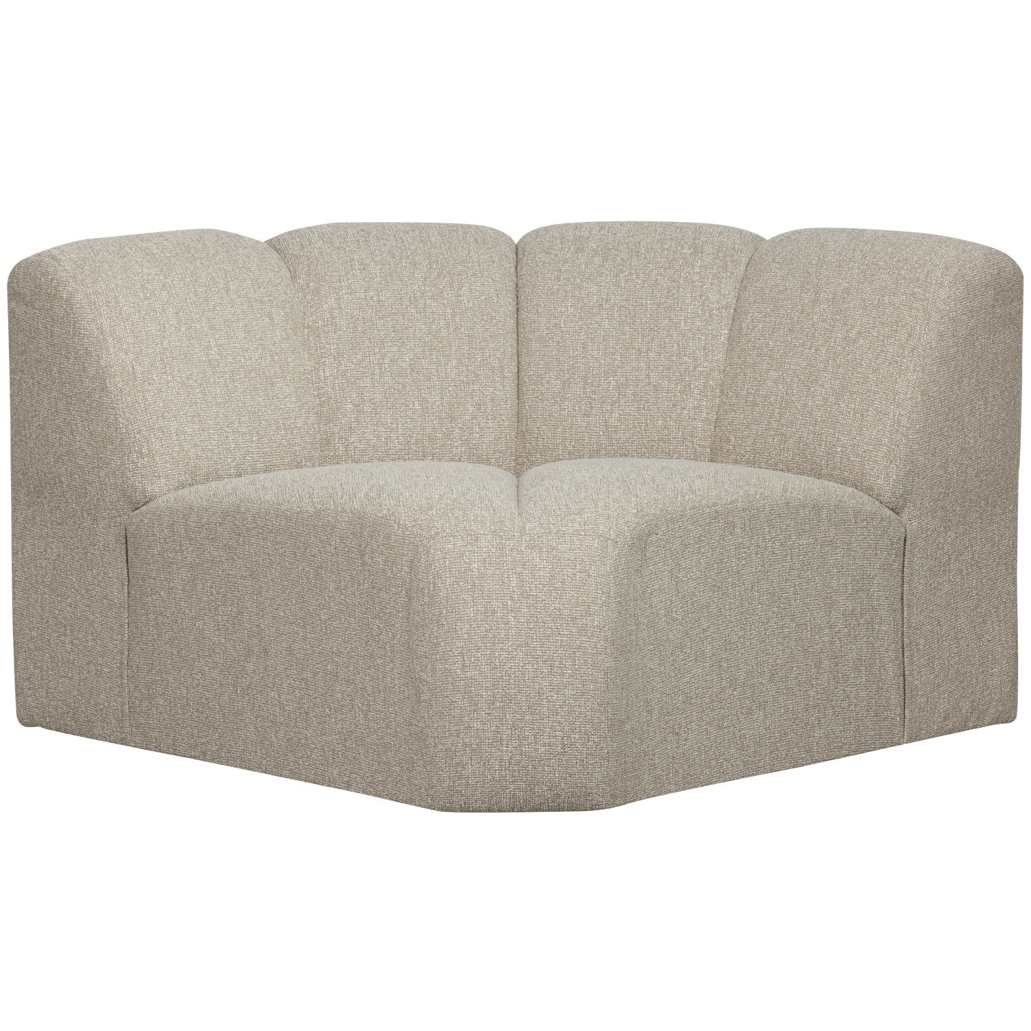 Modulares Sofa MOJO - Eckelement beige Melange Bouclé