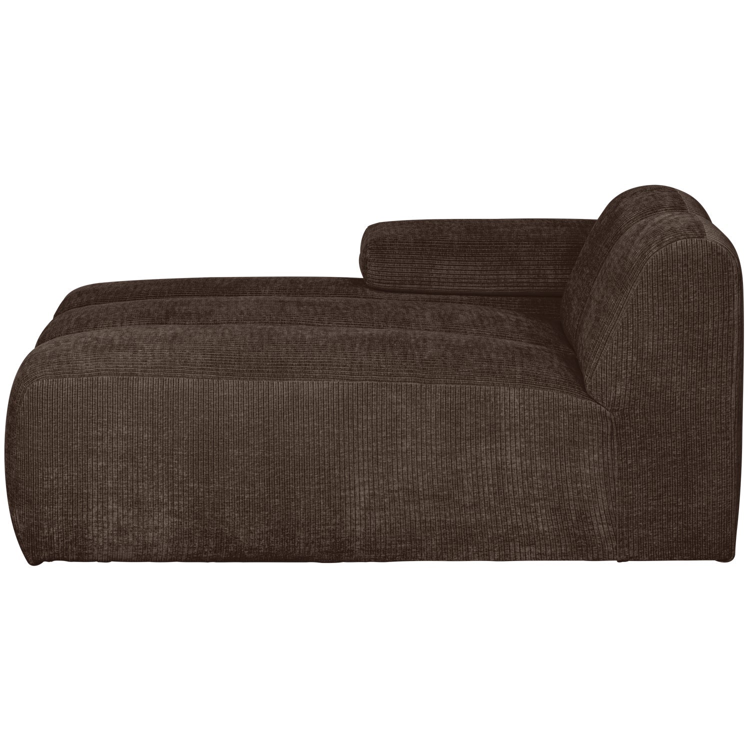 Modulsofa MOJO - linksseitiger Chaiselongue in dunkelbraunem Cord
