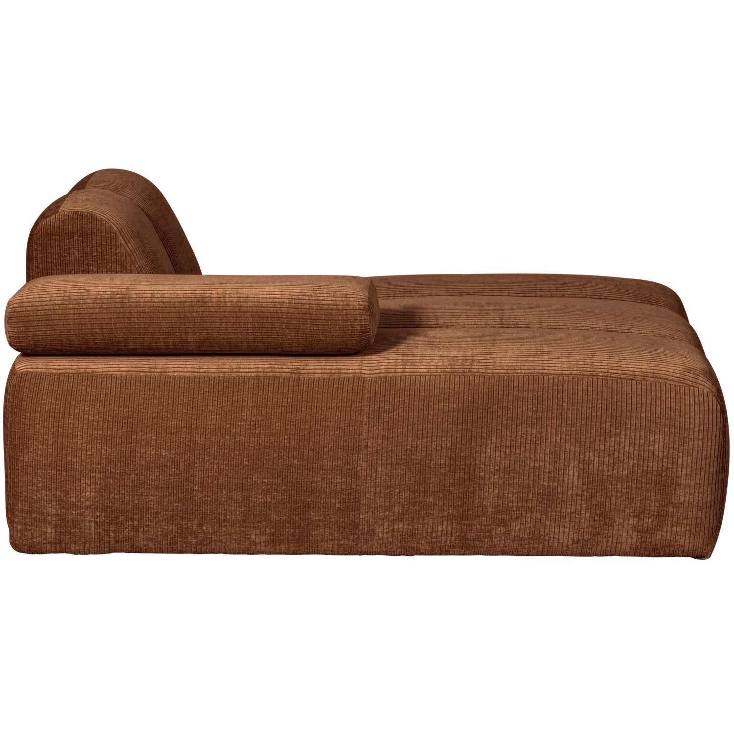 Modulares Sofa MOJO - linksseitiger Chaiselongue aus braunem Cord