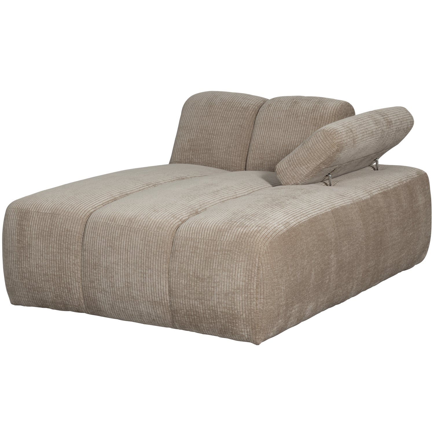 Modulsofa MOJO - rechtsseitiger Chaiselongue in dunkelbeigem Cord