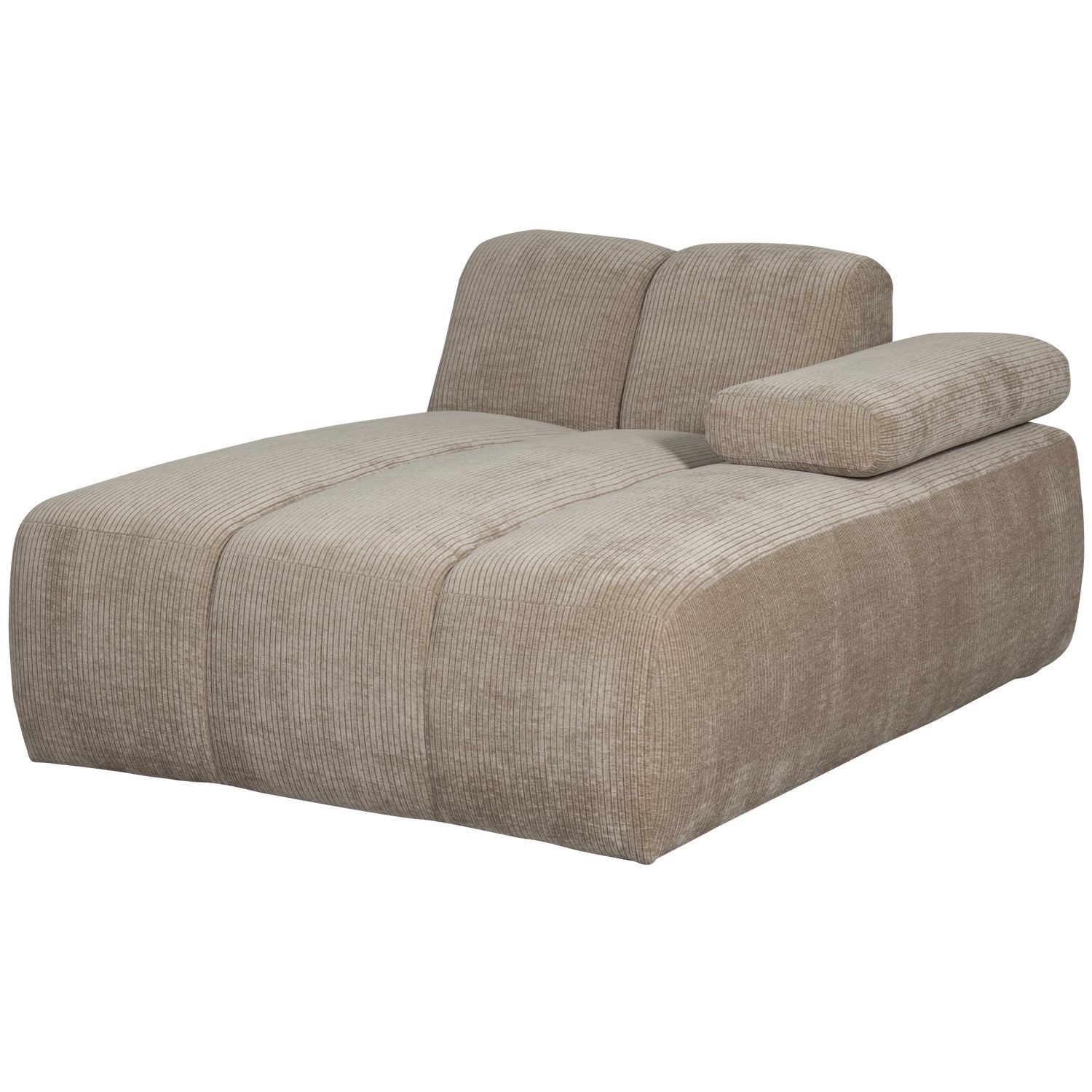 Modulsofa MOJO - rechtsseitiger Chaiselongue in dunkelbeigem Cord