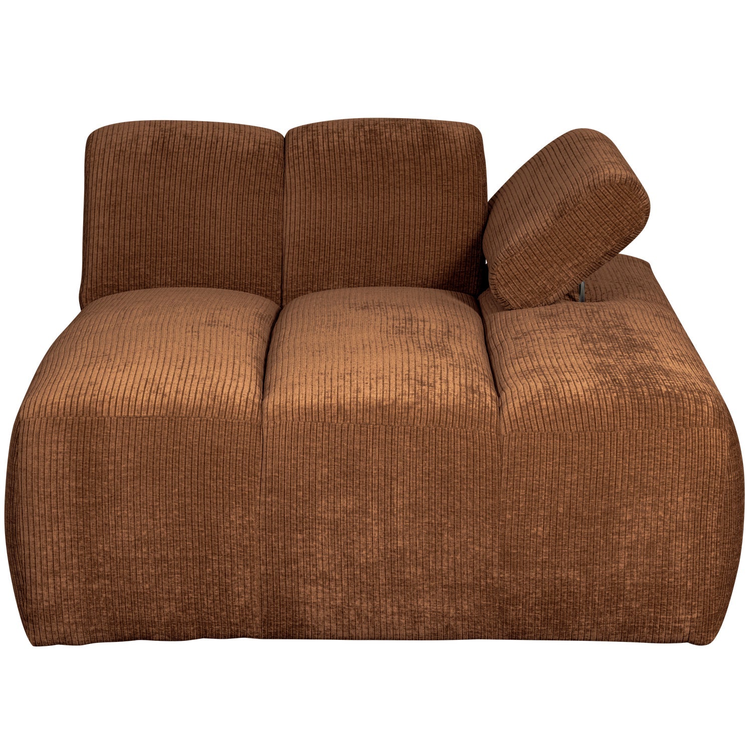 Modulares Sofa MOJO - rechtsseitiger Chaiselongue aus braunem Cord
