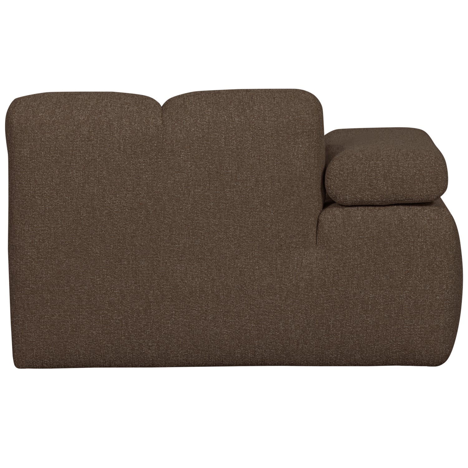 Modulaire bank MOJO - linker chaise longue donkerbruin bouclé