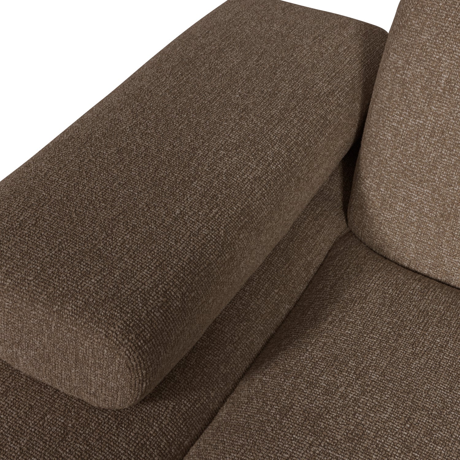 Modulaire bank MOJO - linker chaise longue donkerbruin bouclé
