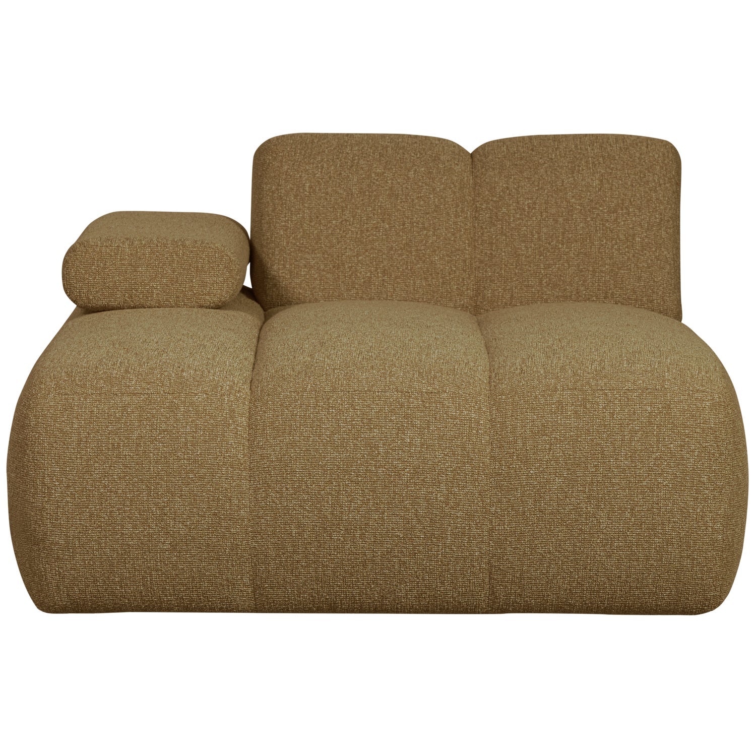 Modulaire bank MOJO - linker chaise longue donker honing bouclé