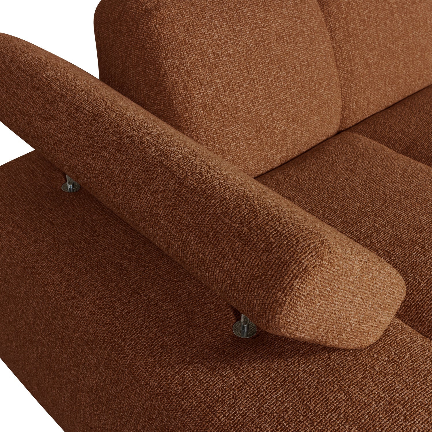 MOJO modular sofa - left-sided brown bouclé chaise longue