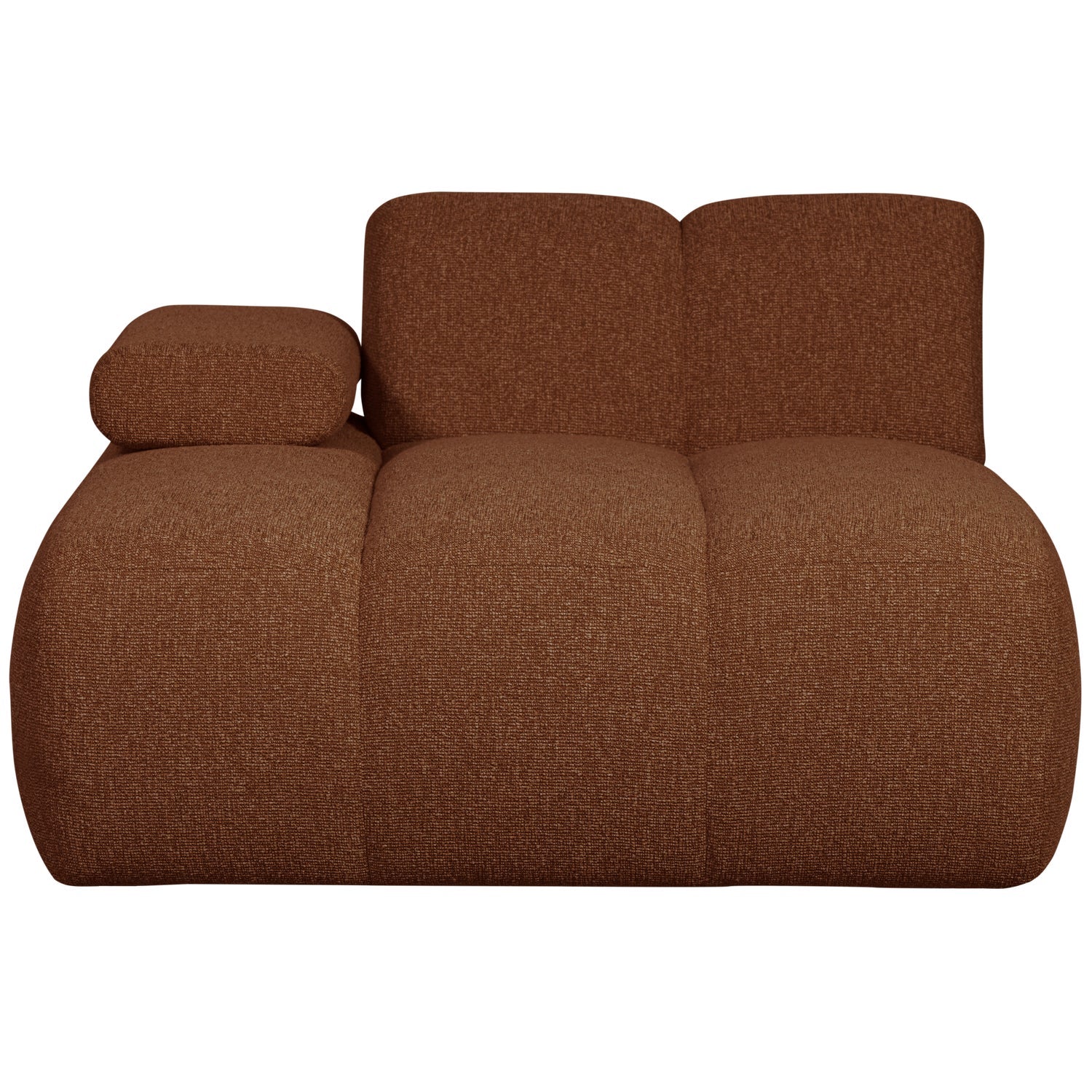 MOJO modular sofa - left-sided brown bouclé chaise longue