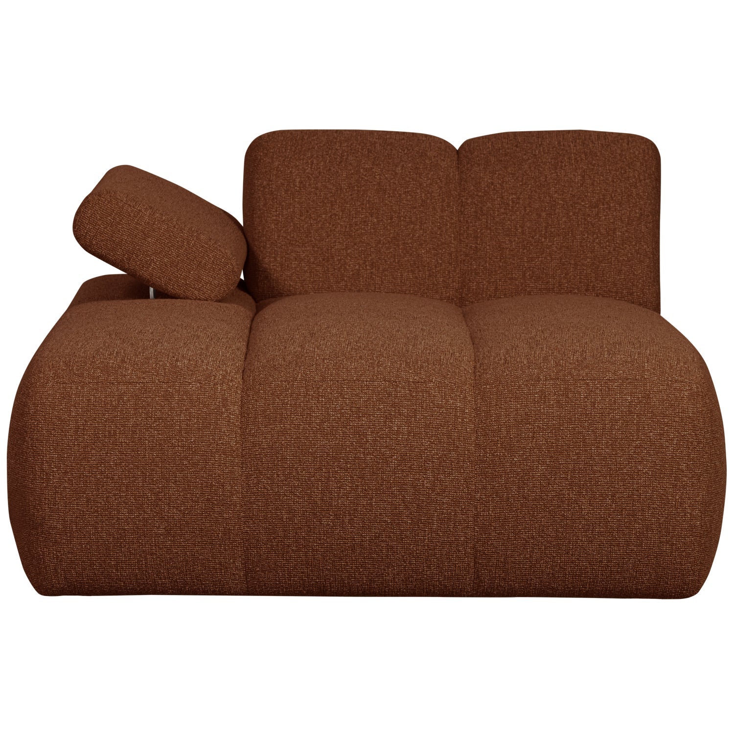MOJO modular sofa - left-sided brown bouclé chaise longue