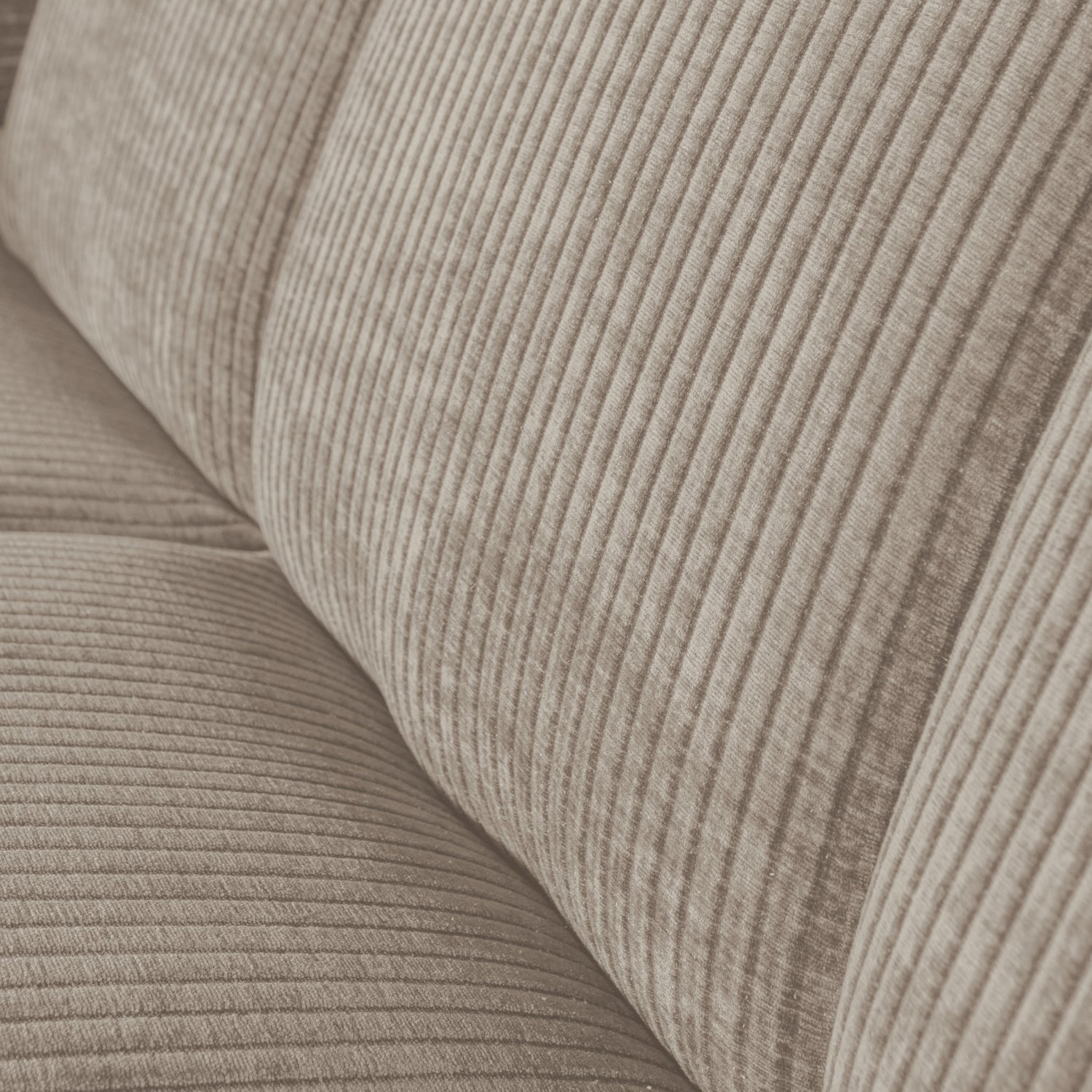 Modulares Sofa MOJO BENCH - Element für 3 Personen in dunkelsandfarbenem Cord