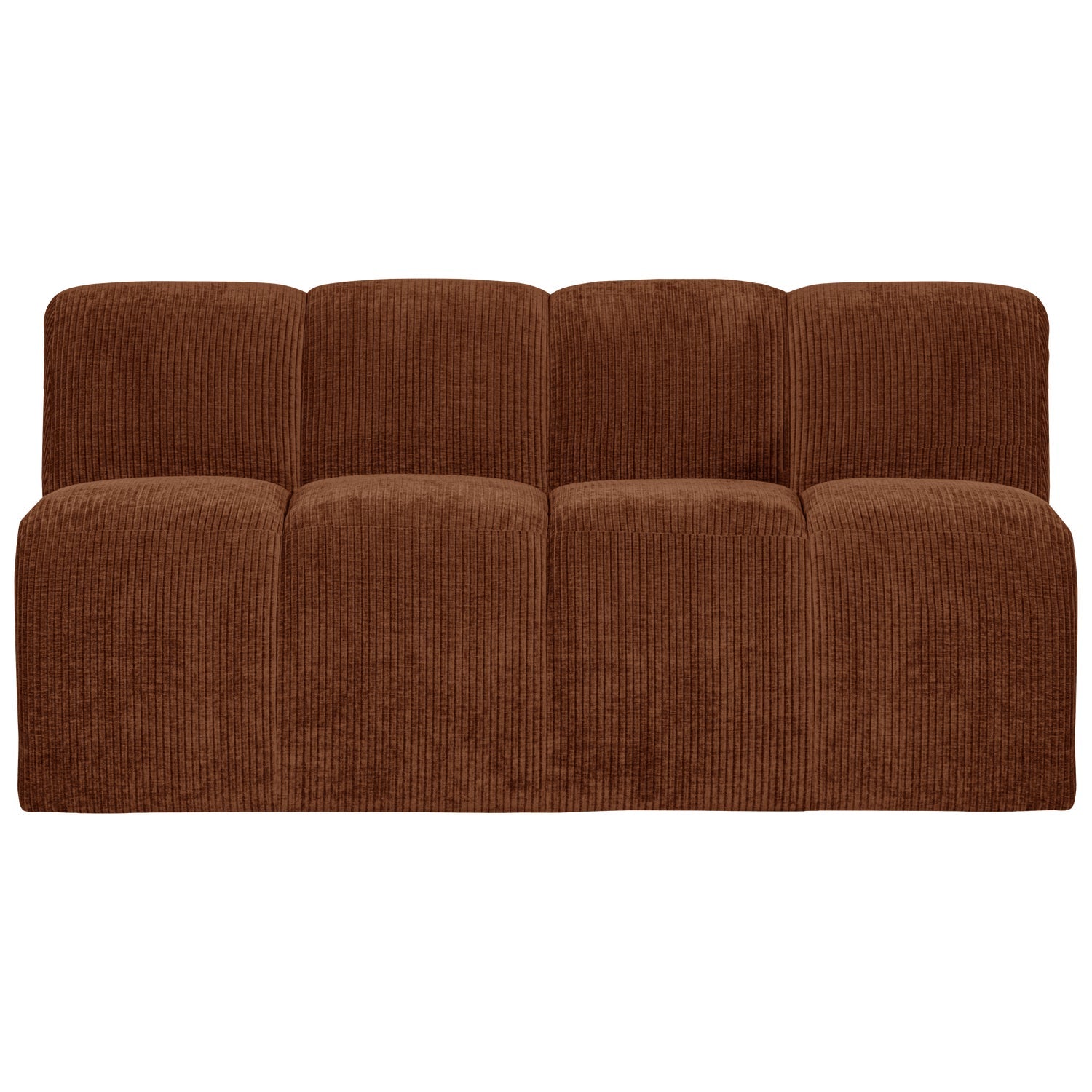 Modulsofa MOJO - 3-sitziges Element aus braunem Cord