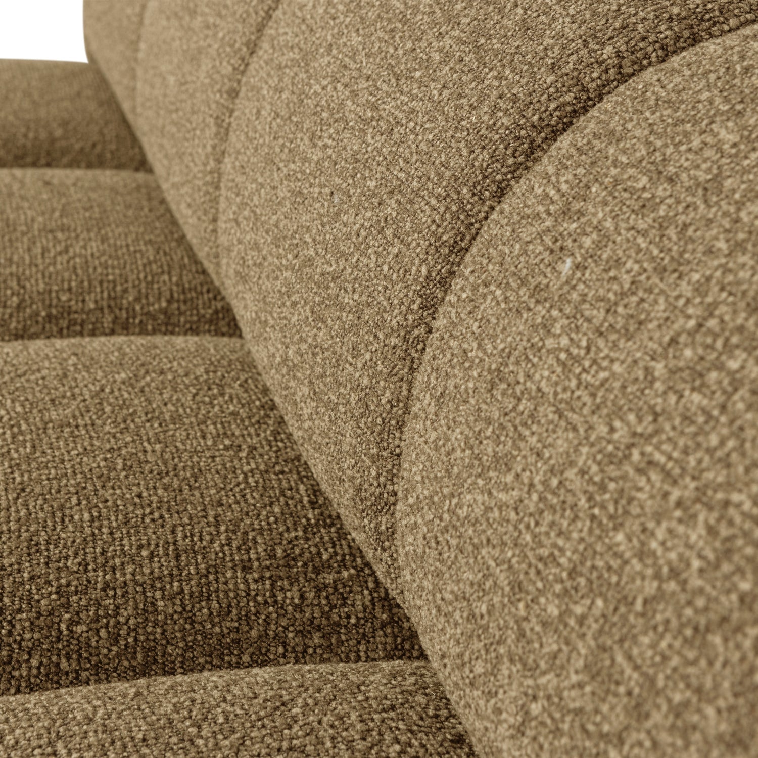 Modulares Sofa MOJO - 3-sitziges Element in dunklem Honig-Bouclé