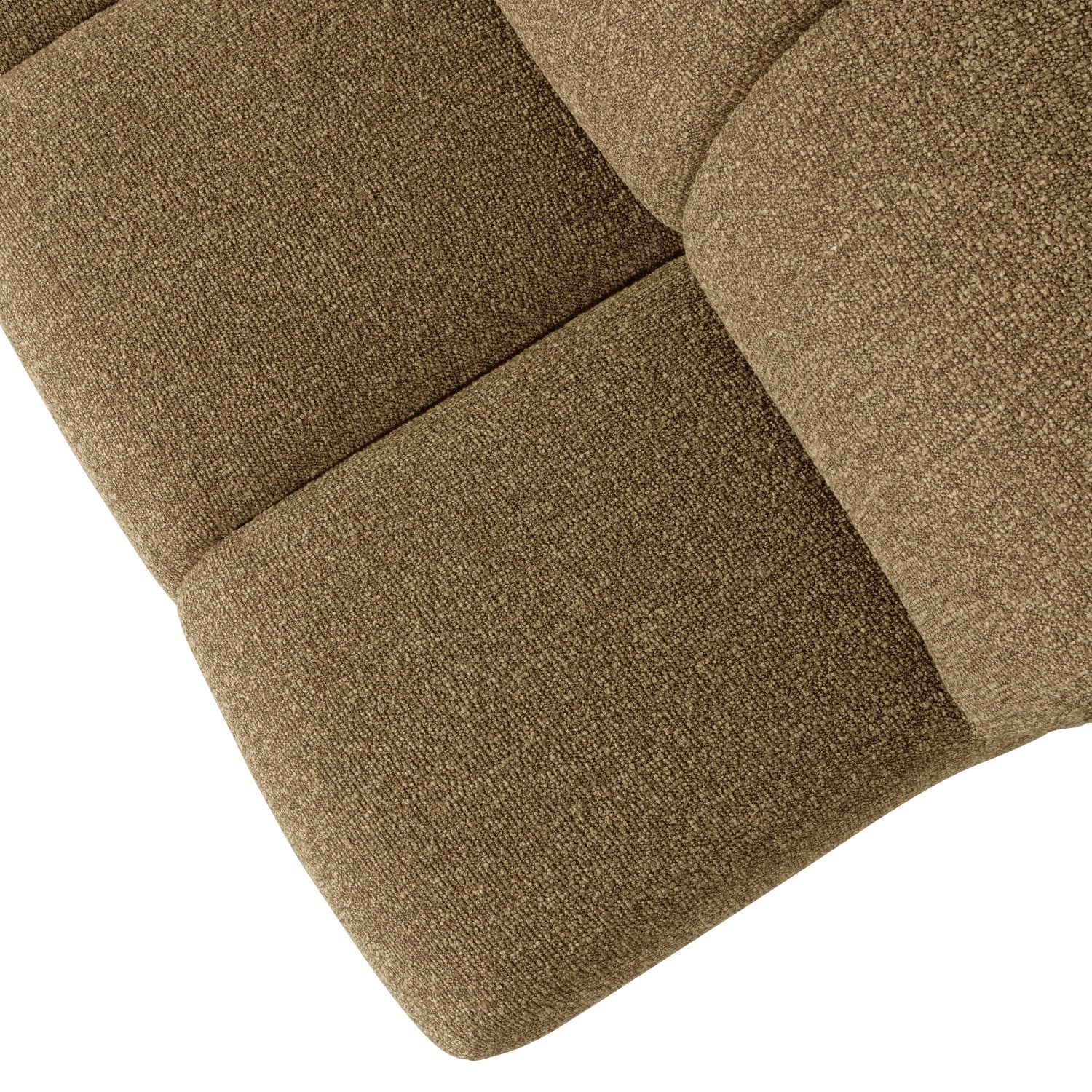 Modulares Sofa MOJO - 3-sitziges Element in dunklem Honig-Bouclé