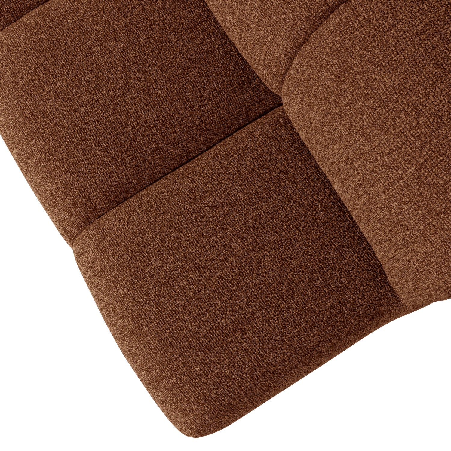 Modulares Sofa MOJO - 3-sitziges Element in braunem Bouclé