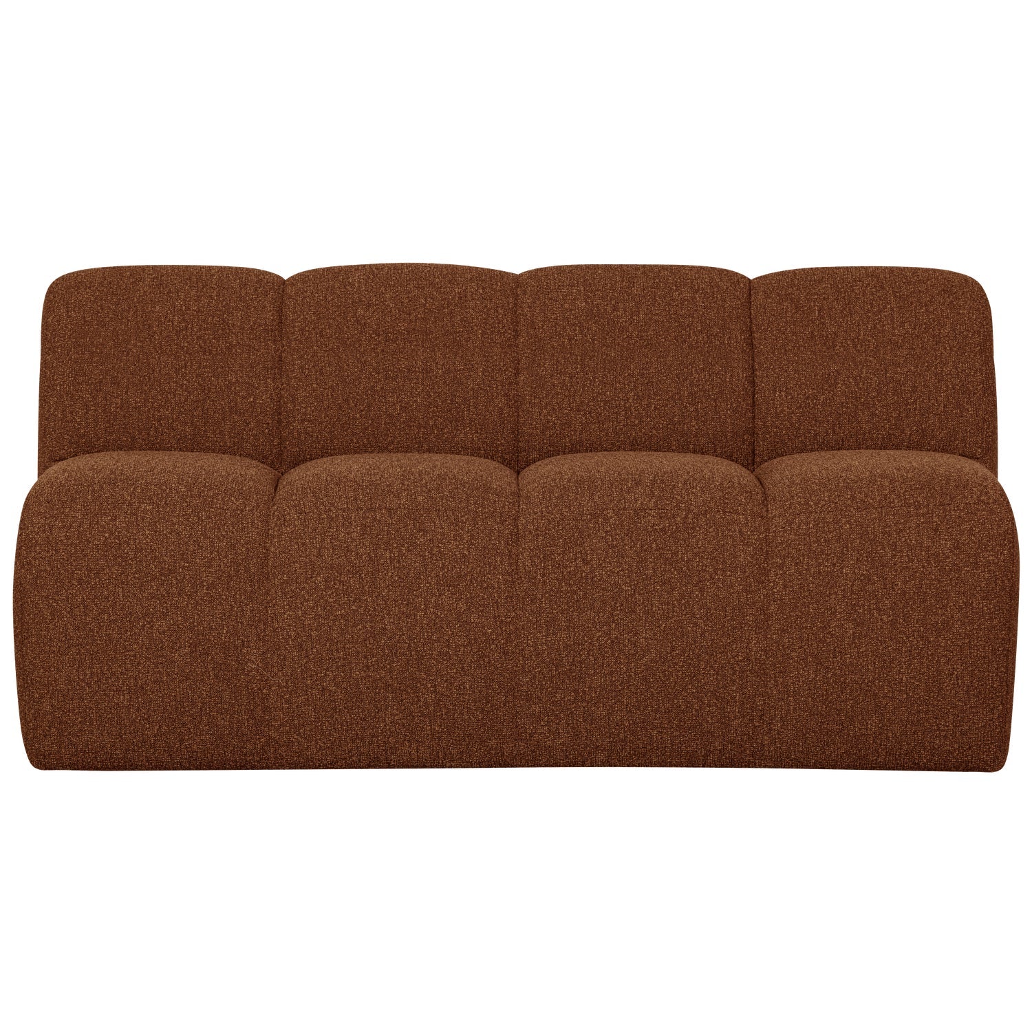 Modulares Sofa MOJO - 3-sitziges Element in braunem Bouclé